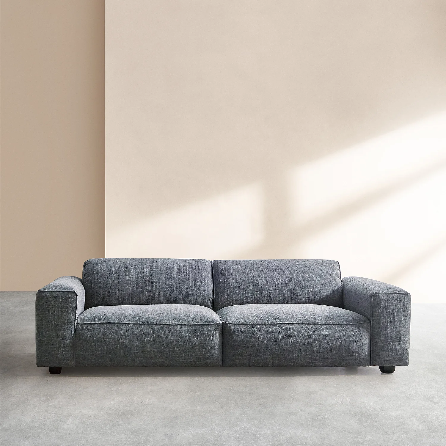 4-zitsbank van korte bouclé stof Mira - Denimblauw - 2