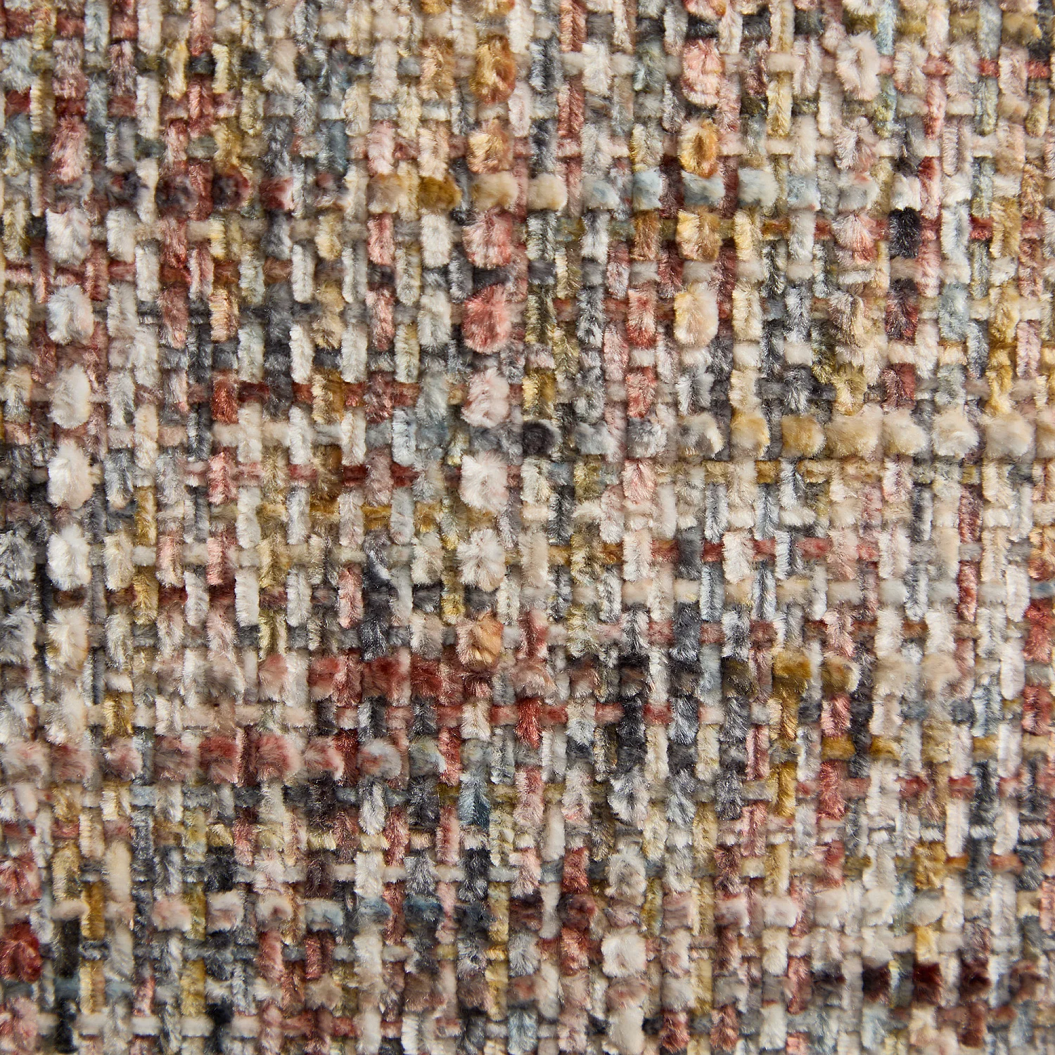 Drehsessel aus Chenille-Stoff und verchromtem Metall - Terrazzo - 2