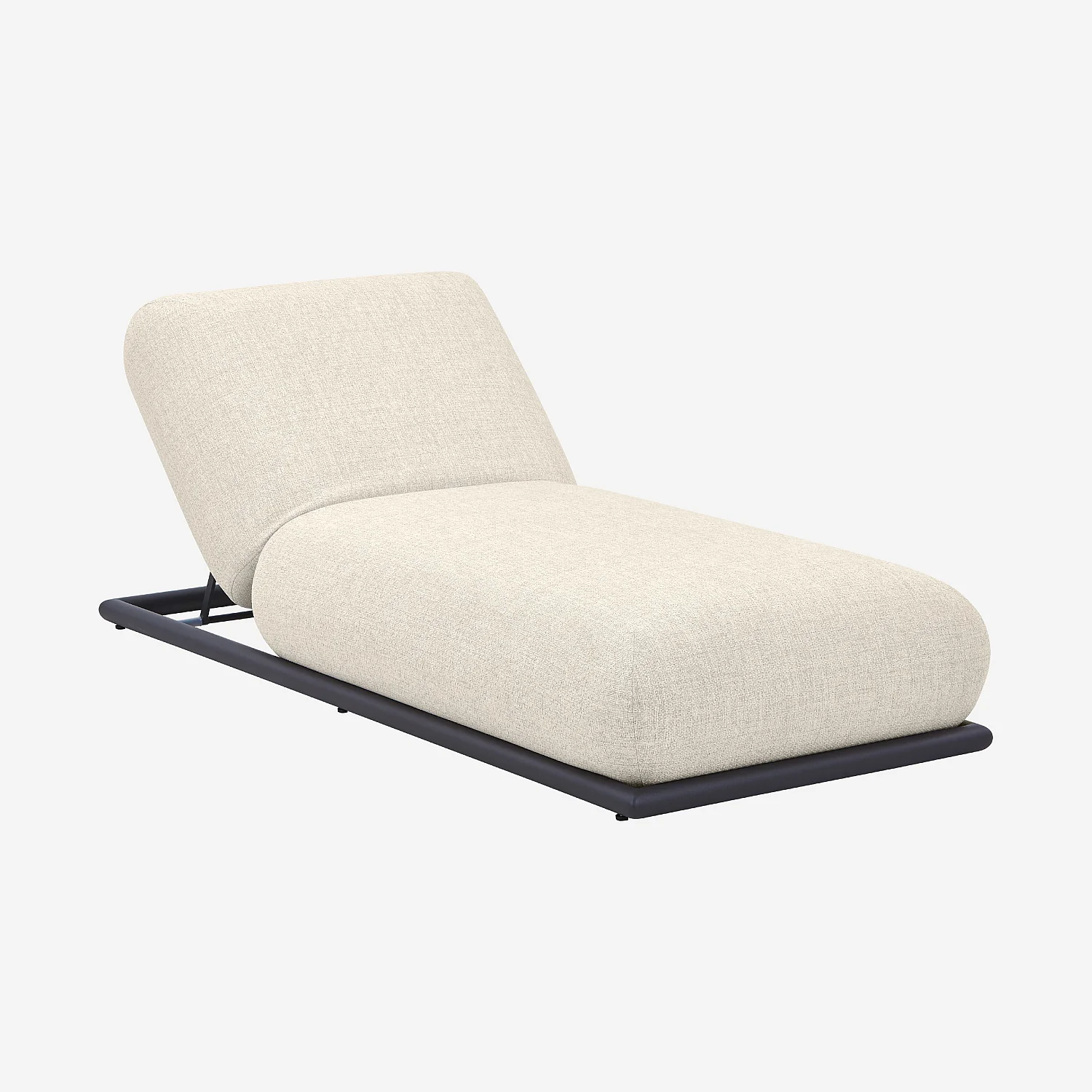 Bain de soleil en tissu imperméable - Crème et anthracite - 2