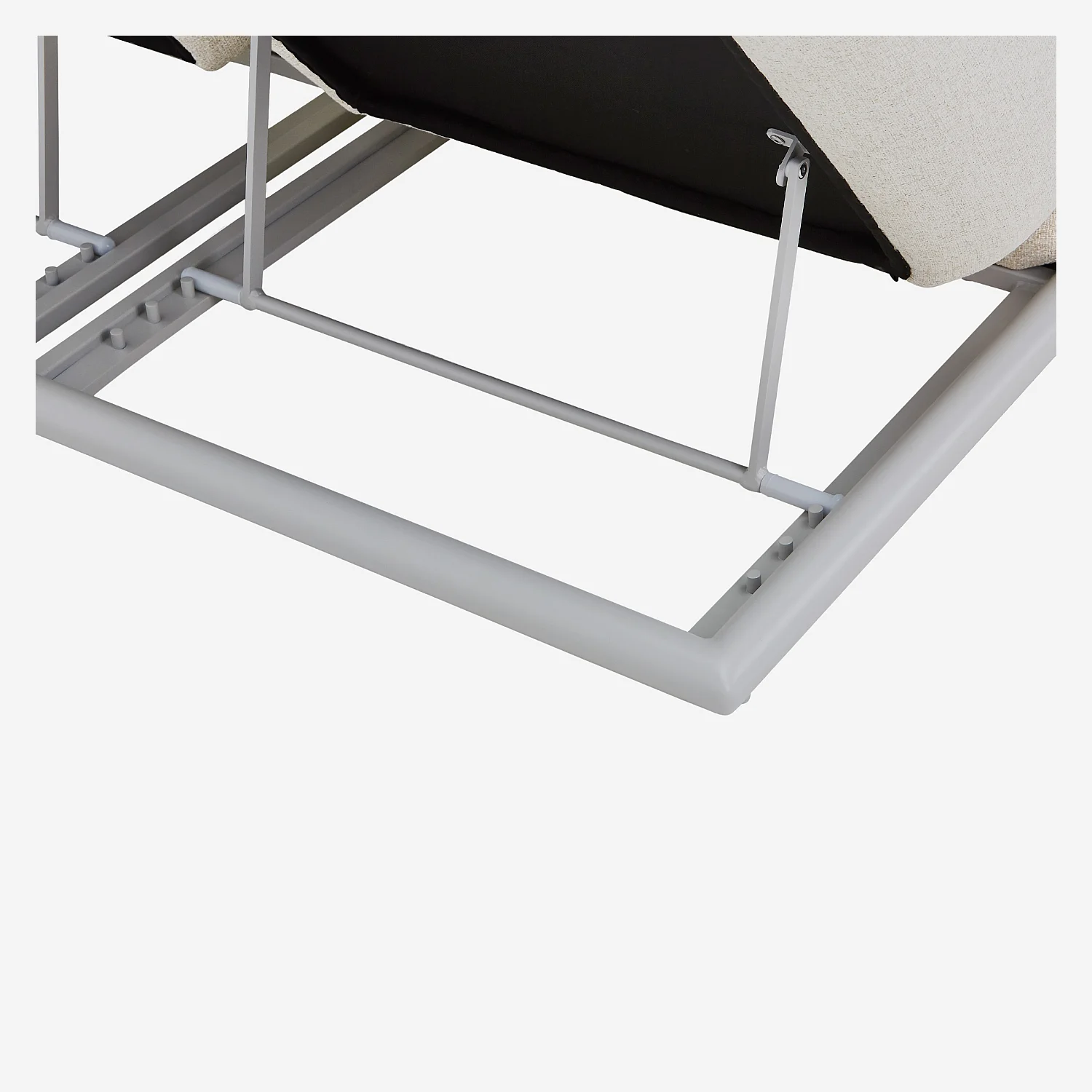 Bain de soleil double en tissu imperméable - Crème et gris clair - 5