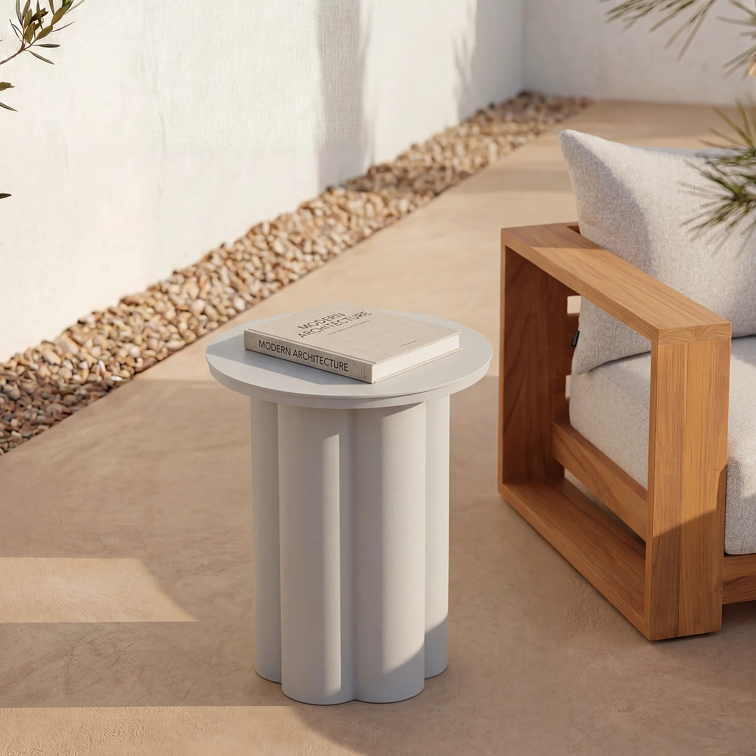 Tuinbijzettafel van aluminium - Zijdegrijs - 1