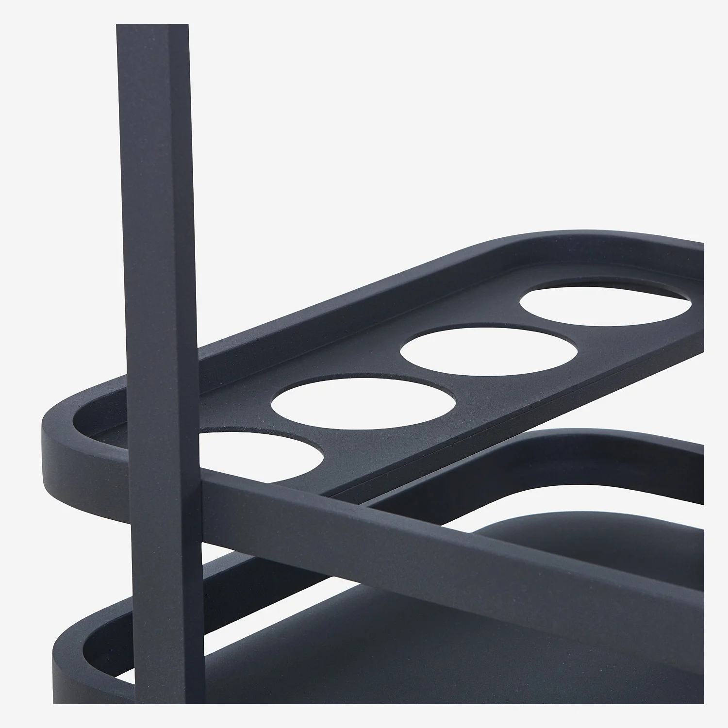 Tuinserveerwagen van aluminium op wielen - Antracietgrijs - 8