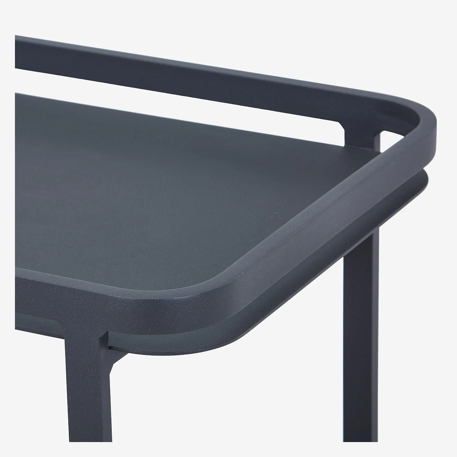 Tuinserveerwagen van aluminium op wielen - Antracietgrijs - 4