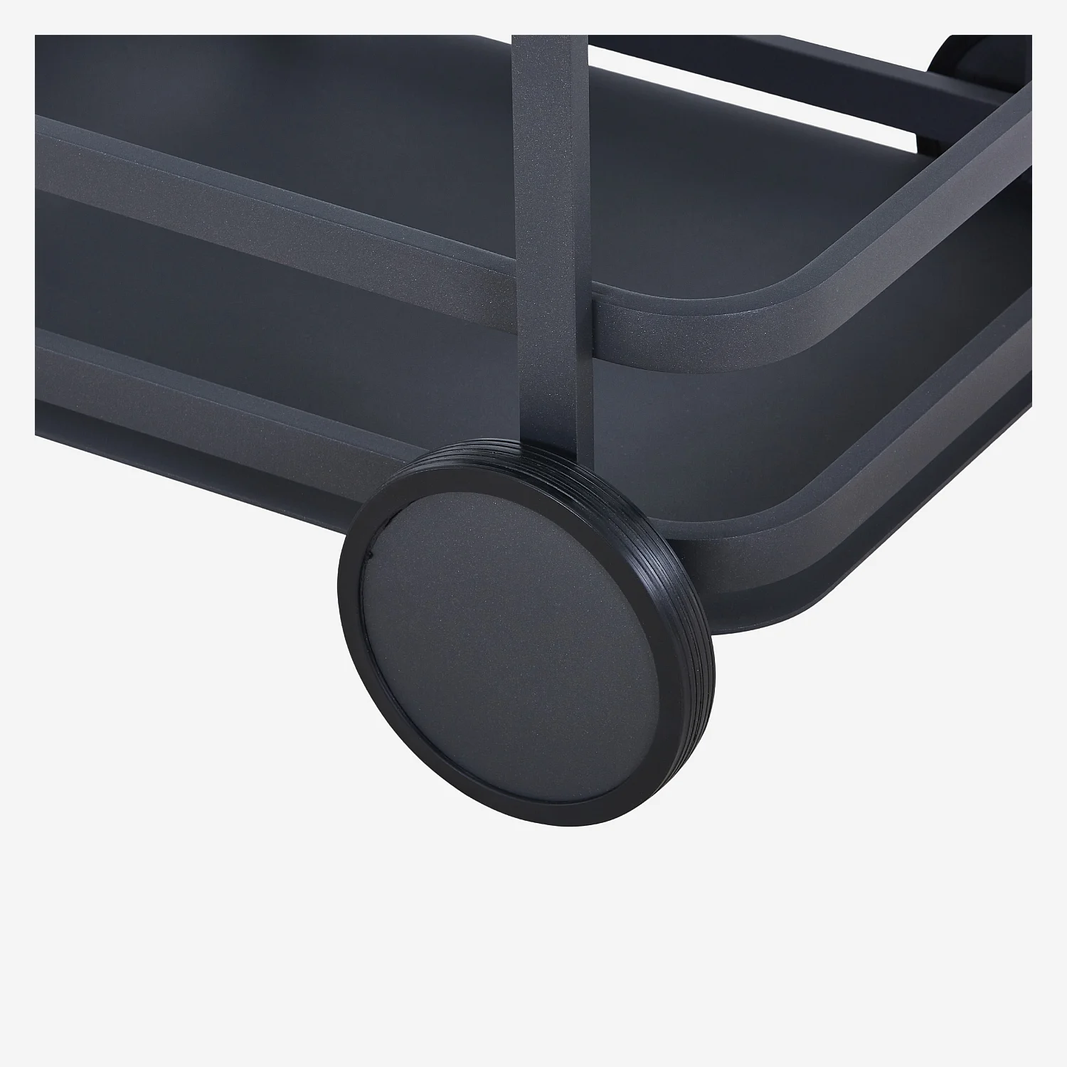 Tuinserveerwagen van aluminium op wielen - Antracietgrijs - 2