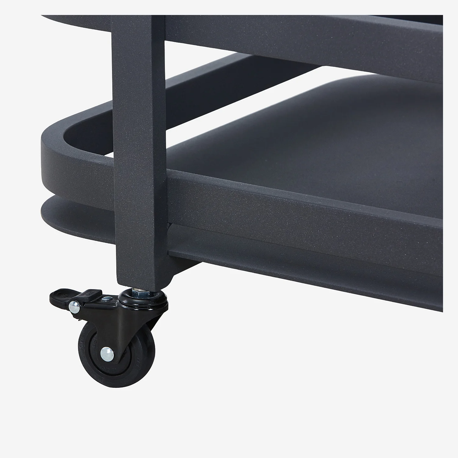 Tuinserveerwagen van aluminium op wielen - Antracietgrijs - 5