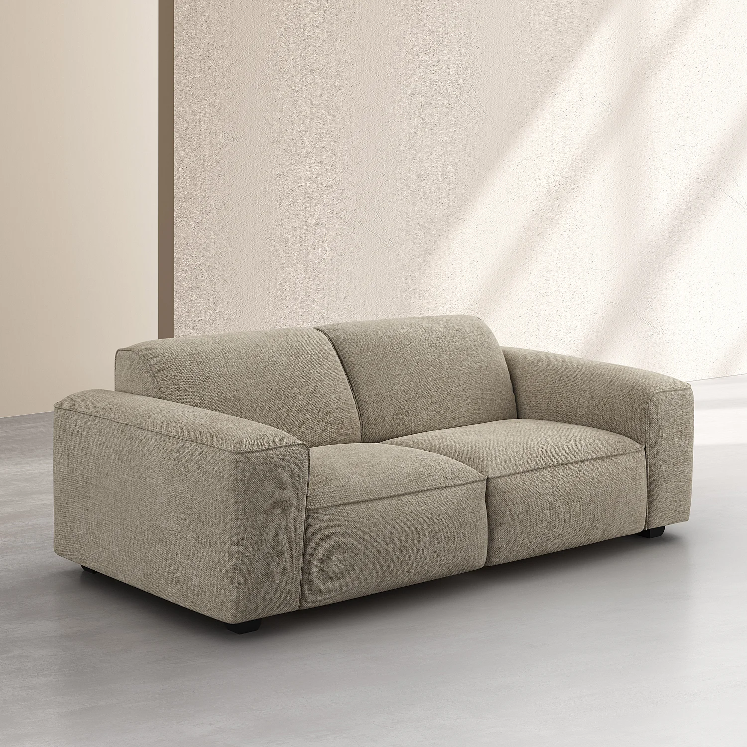 Canapé 3 places en tissu chenille Nino - Grège - 3