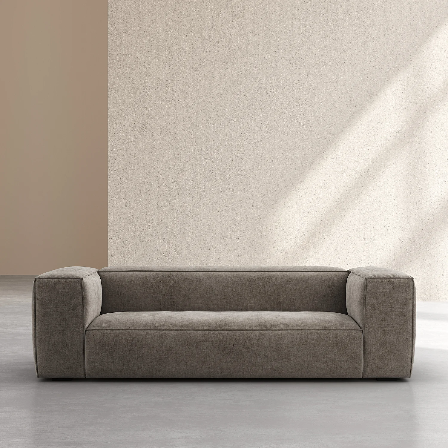 Divano 4 posti in tessuto Kumal - Grigio ardesia - 1