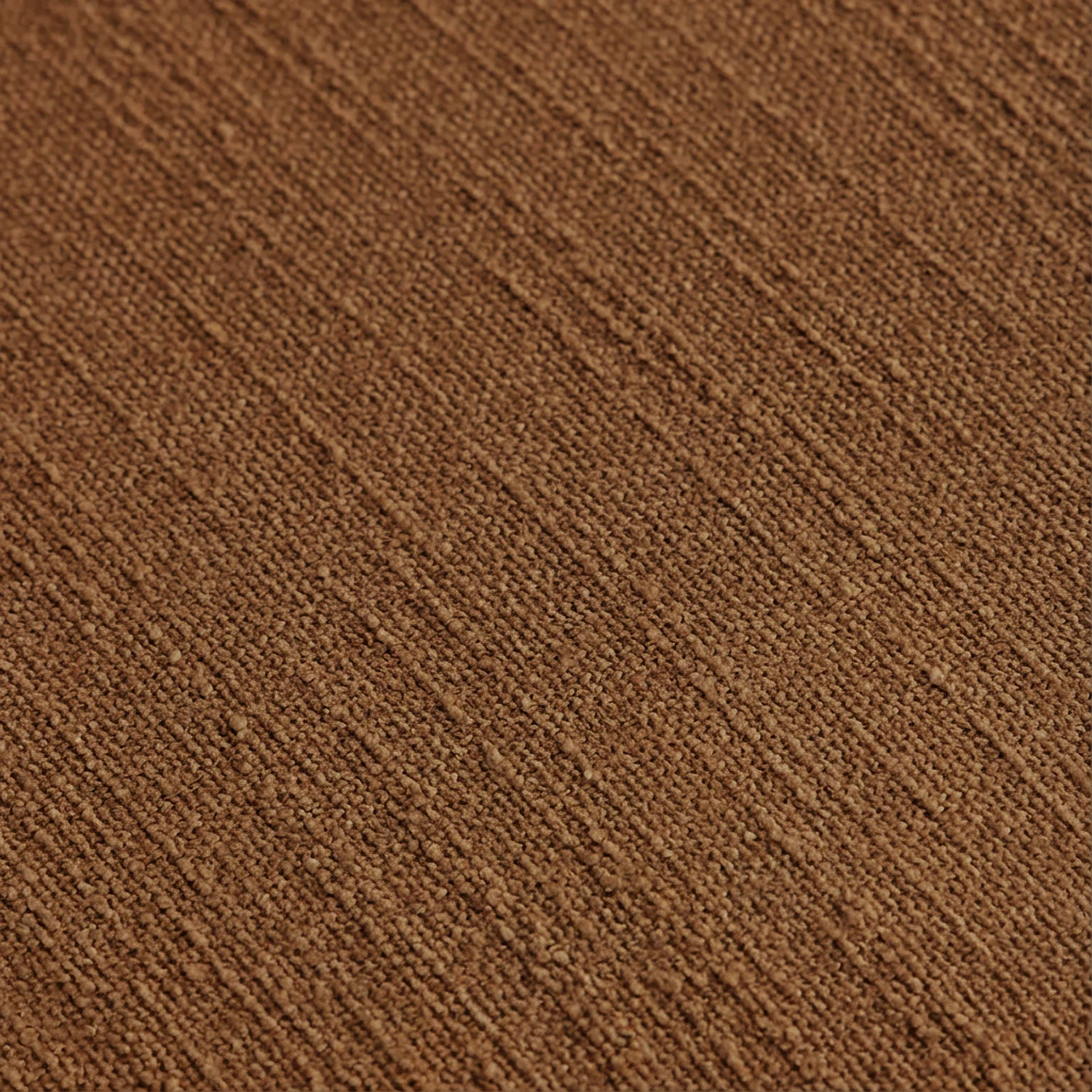 Canapé d'angle droit en tissu bouclette courte Mira - Marron noisette - 2