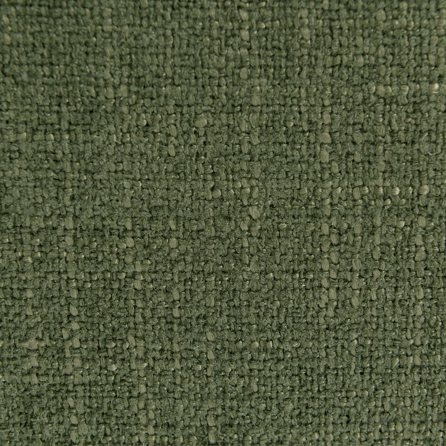 Fauteuil en tissu texturé et bois massif - Vert kaki et noyer - 4