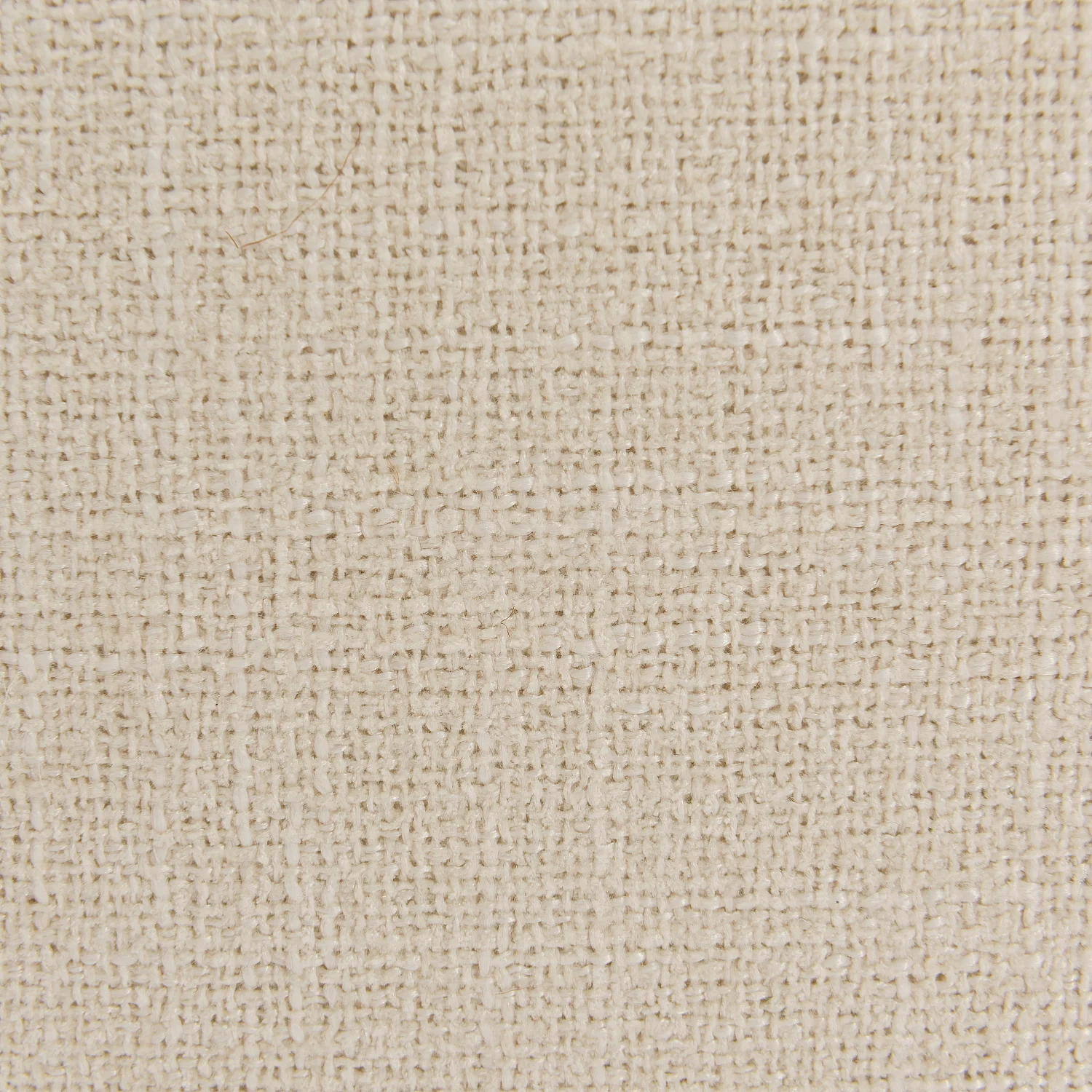 Fauteuil en tissu texturé et bois massif - Crème et chêne - 4