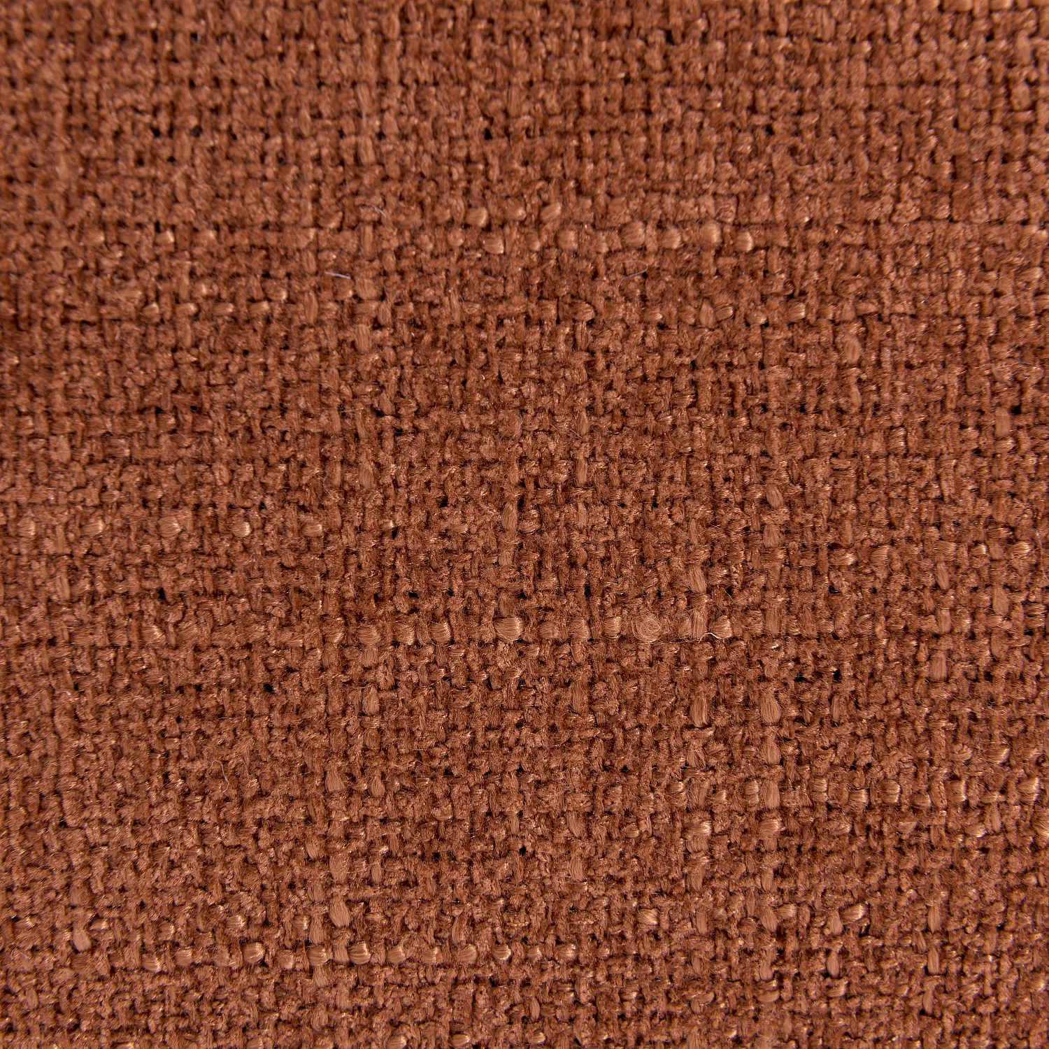 Fauteuil en tissu texturé et bois massif - Terracotta et noyer - 4