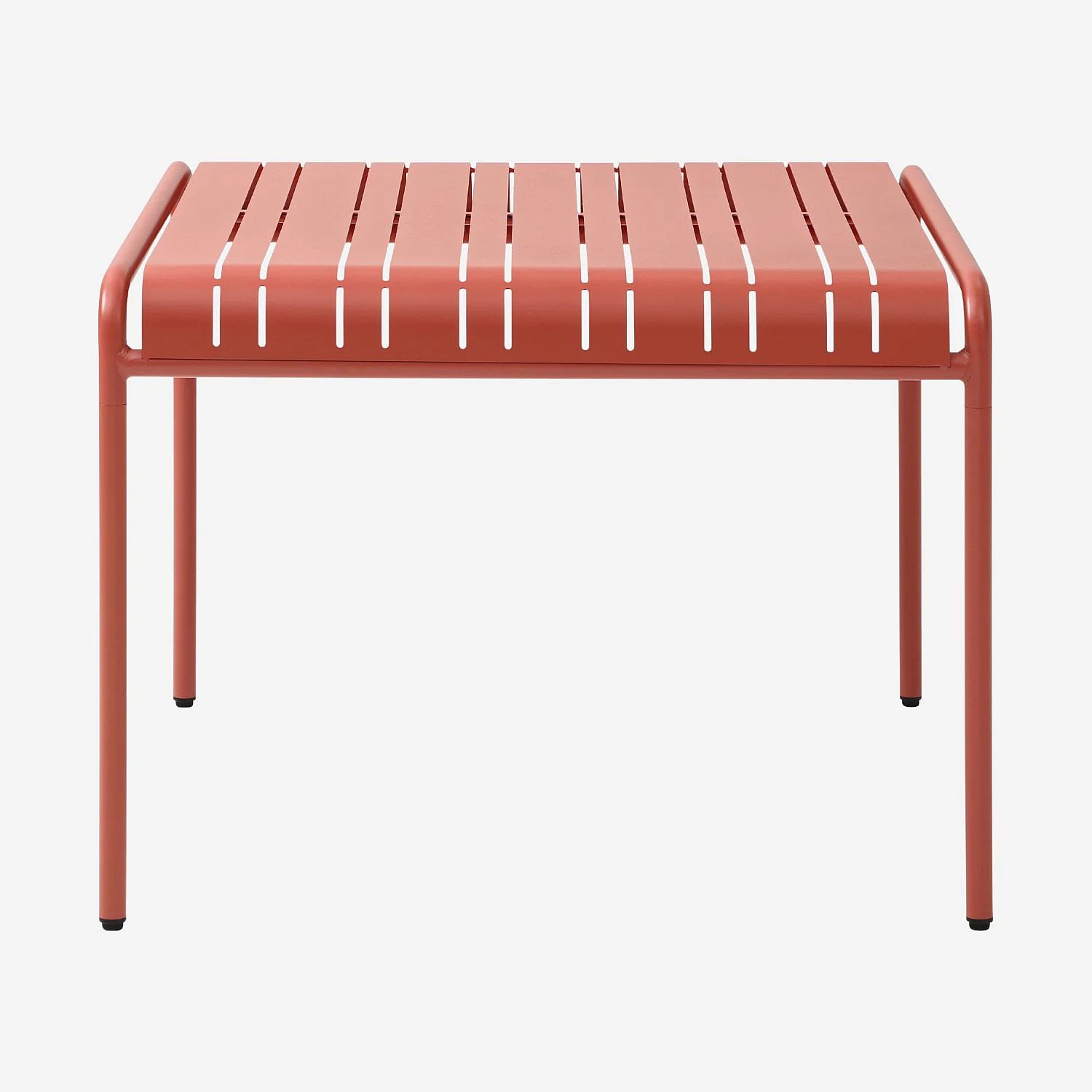 Tuintafel van staal - 100 x 100 cm - Terracotta - 1