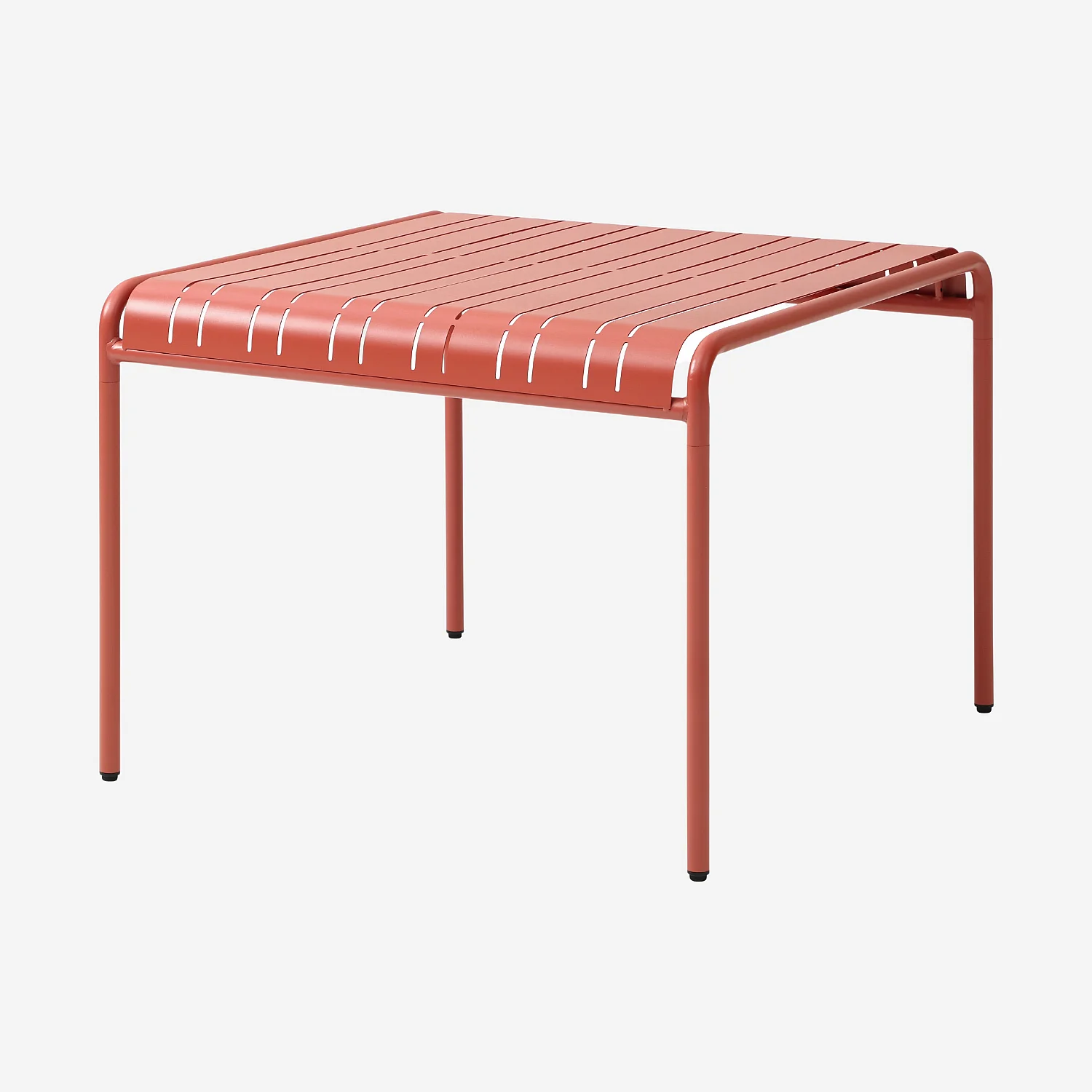 Tuintafel van staal - 100 x 100 cm - Terracotta - 2