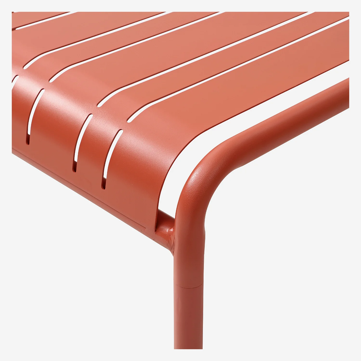 Tuintafel van staal - 100 x 100 cm - Terracotta - 3