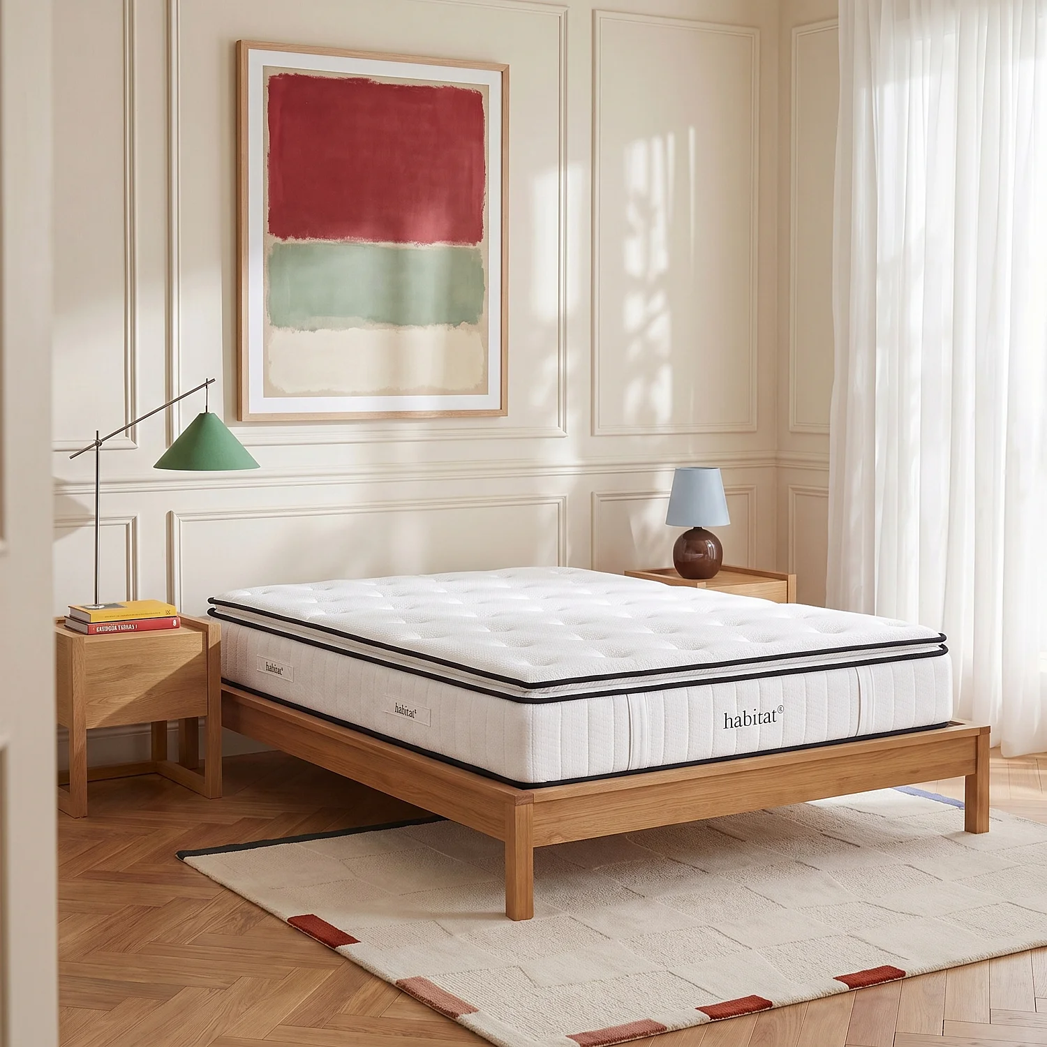 Hybride matras met pocketveren en traagschuim met topper - 160 x 200 cm - 1