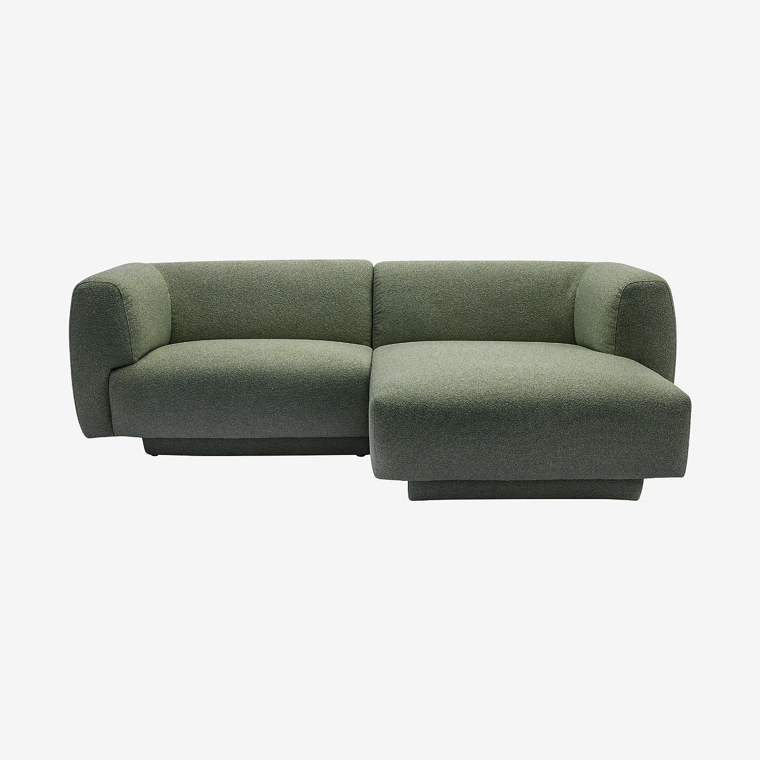 Hoekbank rechts in getextureerde stof - Groen - Design by Federica Francini - 1