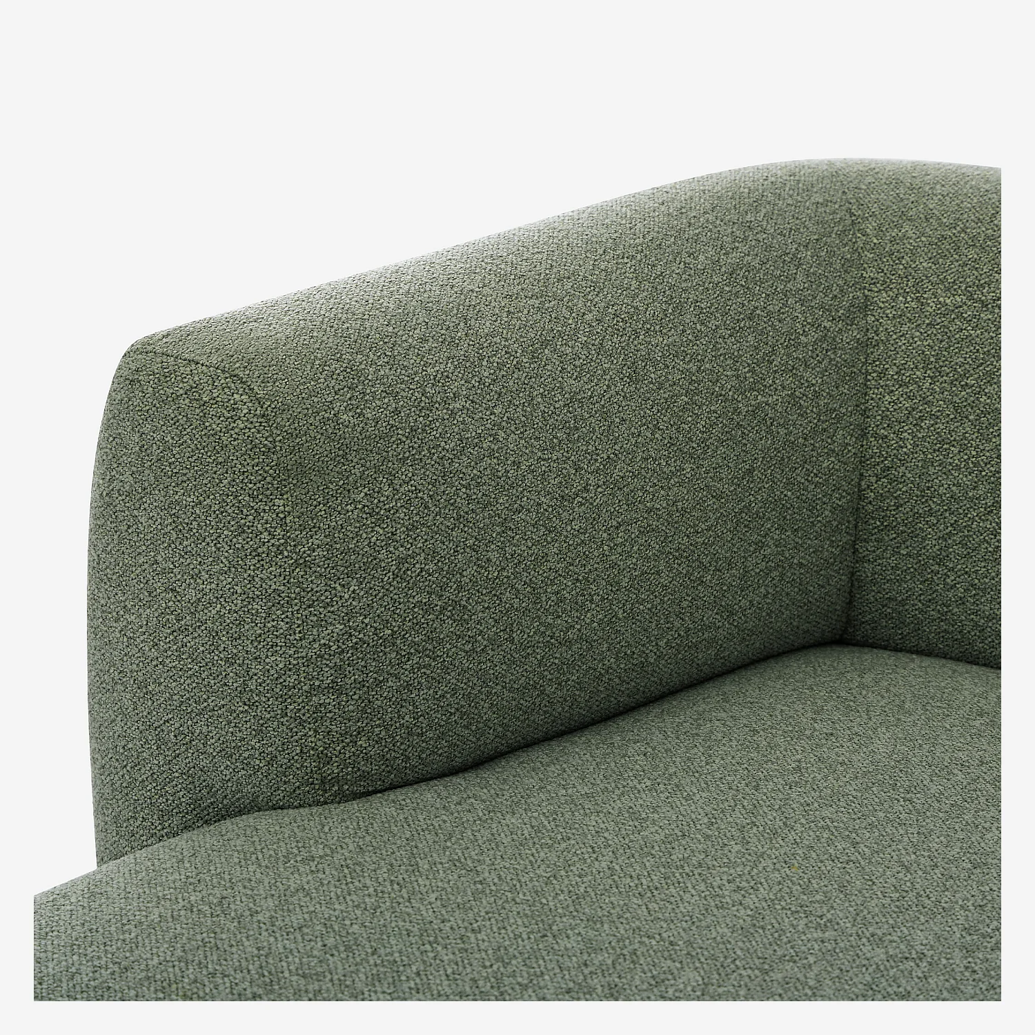 Hoekbank links in getextureerde stof - Groen - Design by Federica Francini - 2