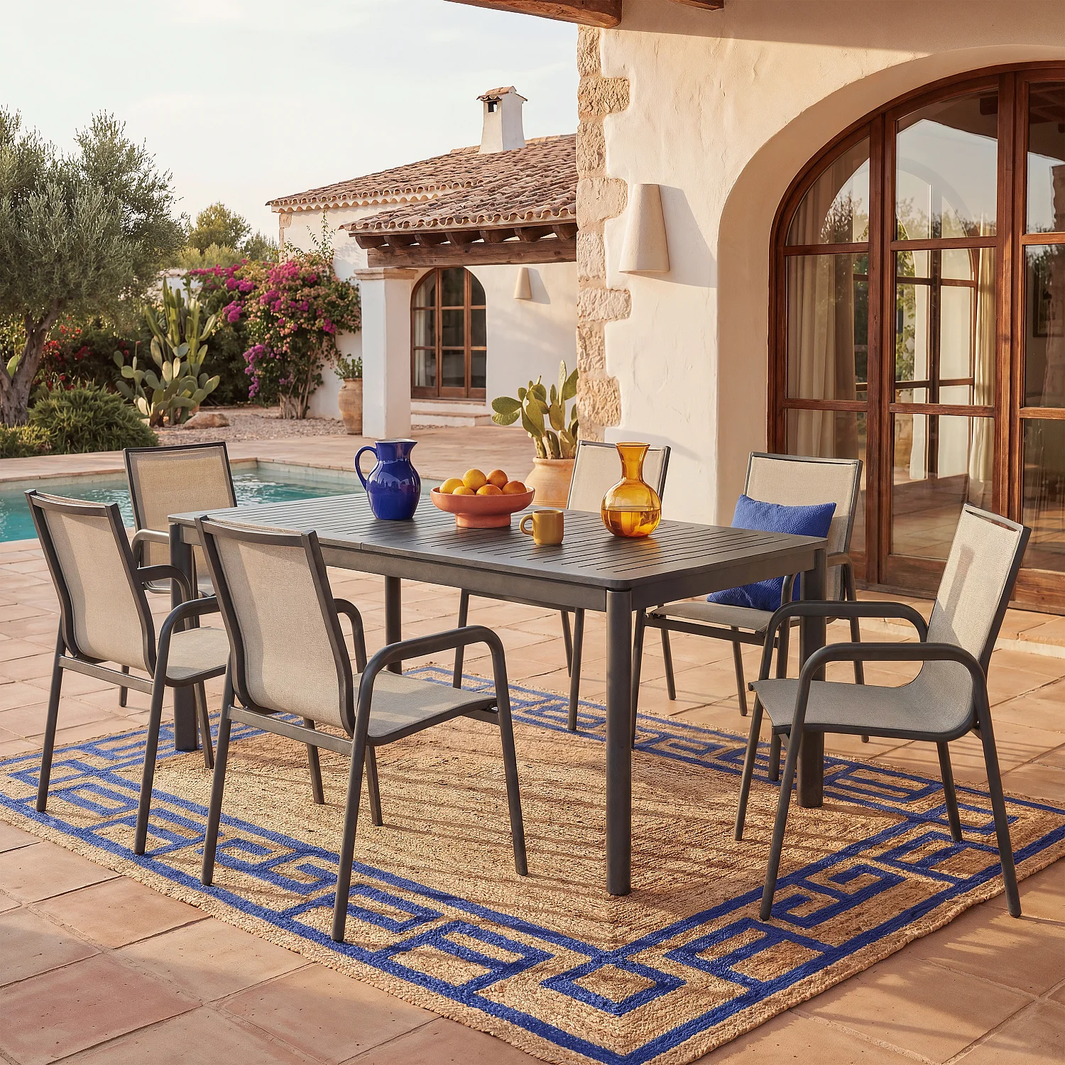 Table de jardin extensible en aluminium - Gris anthracite - 3