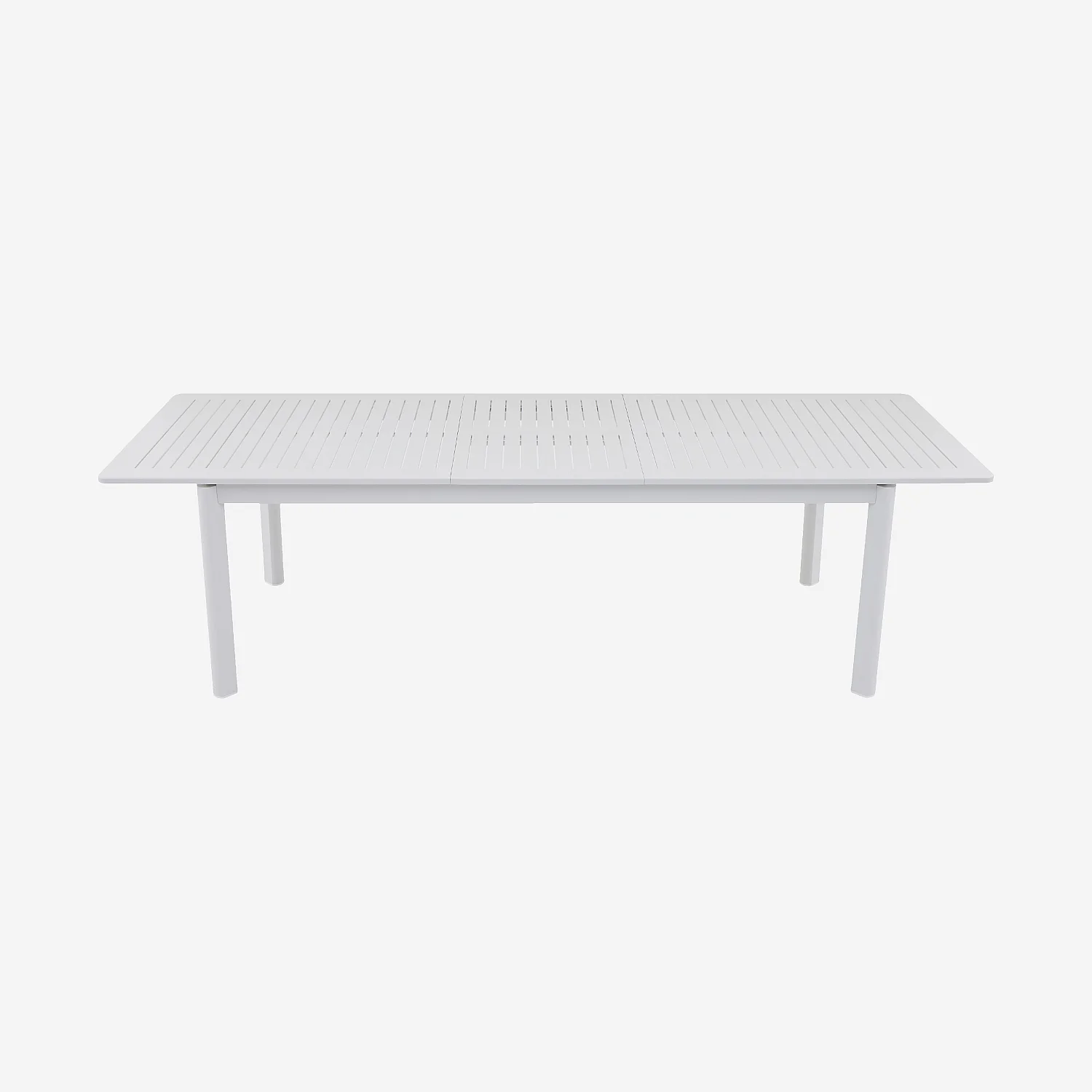 Table de jardin extensible en aluminium - Blanc cassé - 4