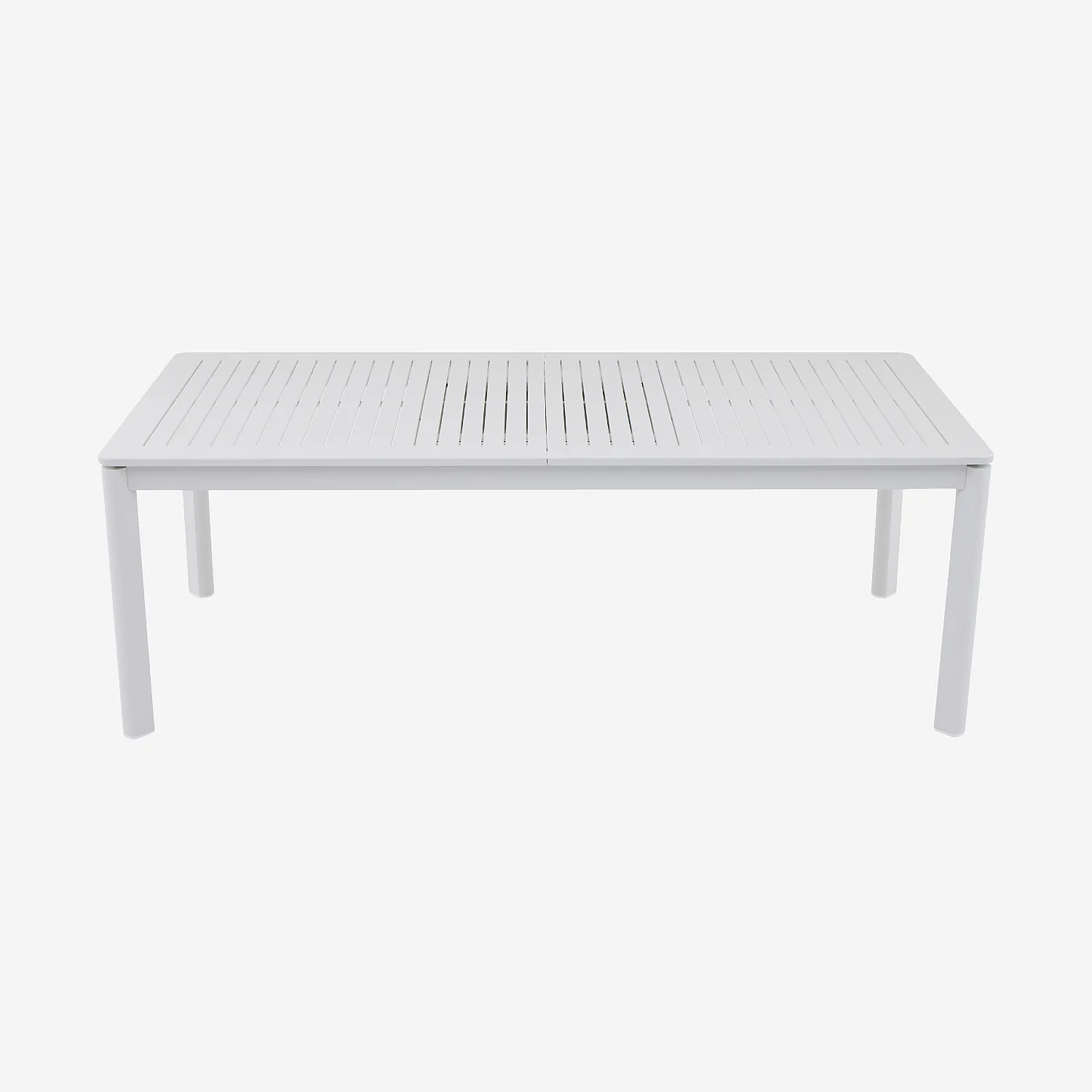 Table de jardin extensible en aluminium - Blanc cassé - 2