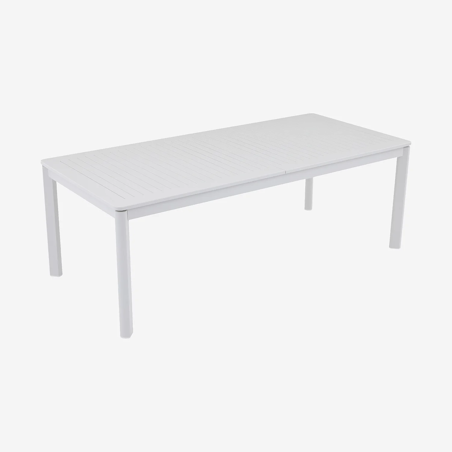 Table de jardin extensible en aluminium - Blanc cassé - 6