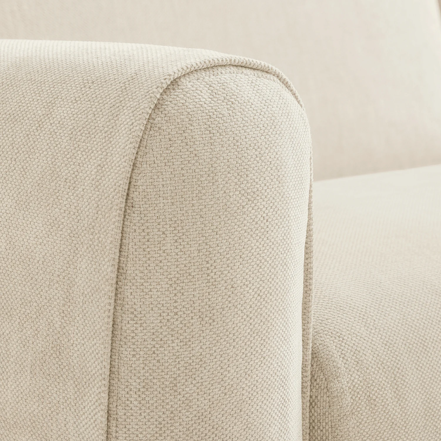 Canapé convertible 2 places - Couchage 140 cm - Matelas 16 cm - Tissu Lugano Beige - 2