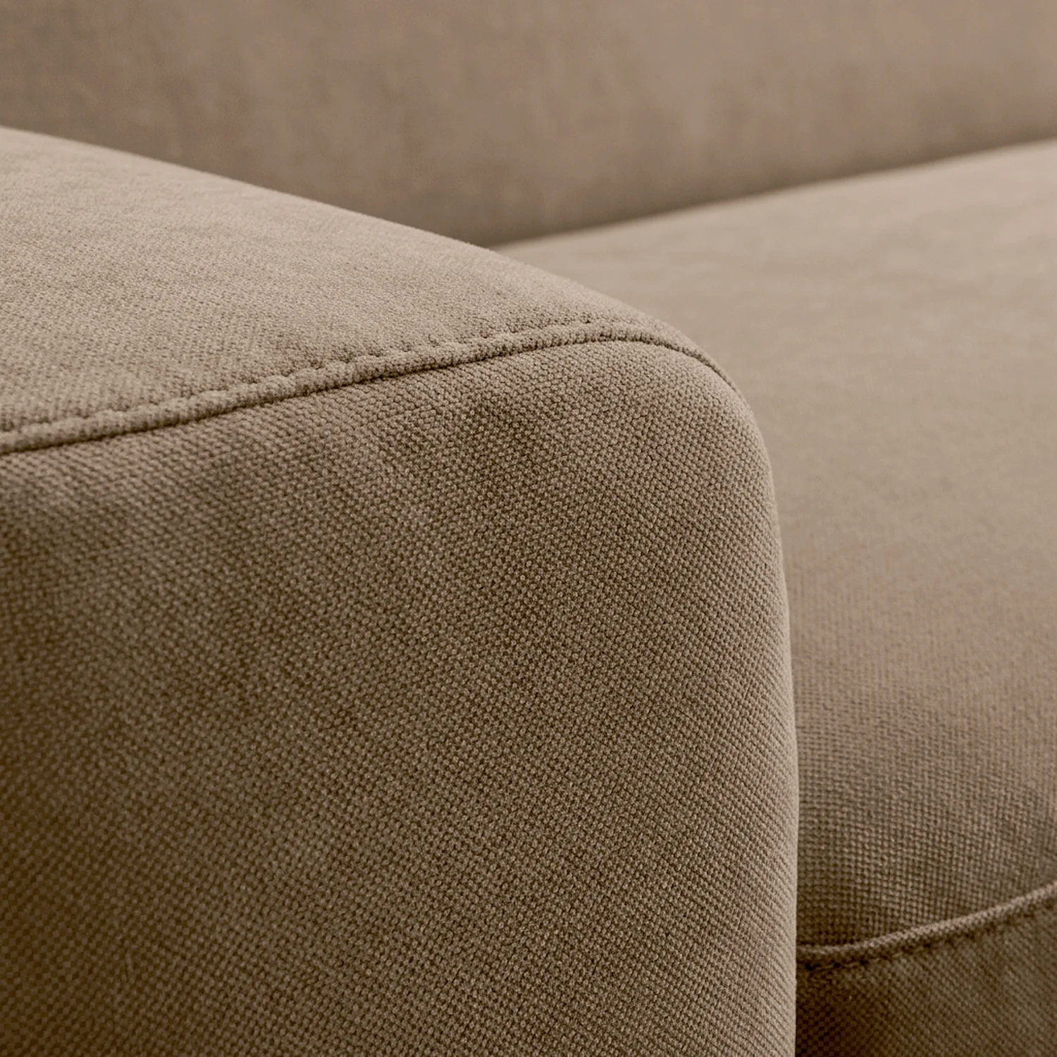 Canapé convertible 2 places - Couchage 140 cm - Matelas 16 cm - Tissu Atrani Marron glacé - 2