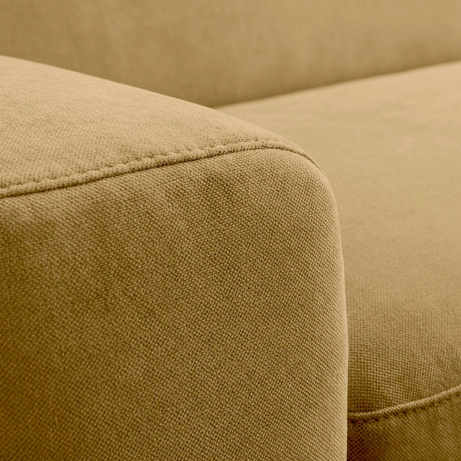 Canapé convertible 2 places - Couchage 140 cm - Matelas 16 cm - Tissu Atrani Jaune moutarde - 2