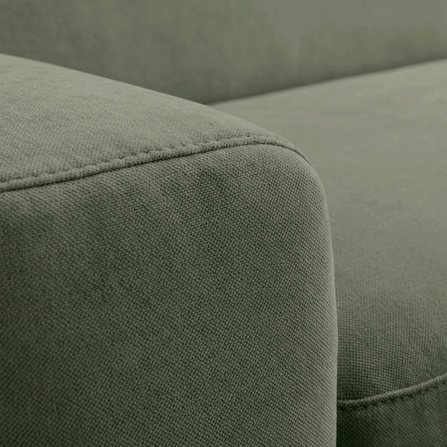 Canapé convertible 2 places - Couchage 140 cm - Matelas 16 cm - Tissu Atrani Vert sapin - 2