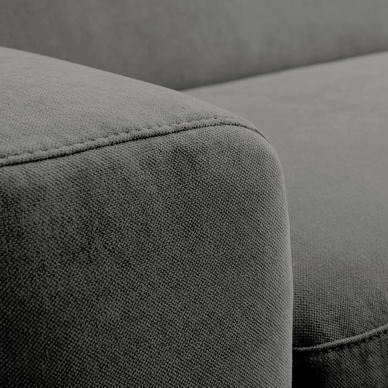 Canapé convertible 2 places - Couchage 140 cm - Matelas 16 cm - Tissu Atrani Gris ardoise - 2