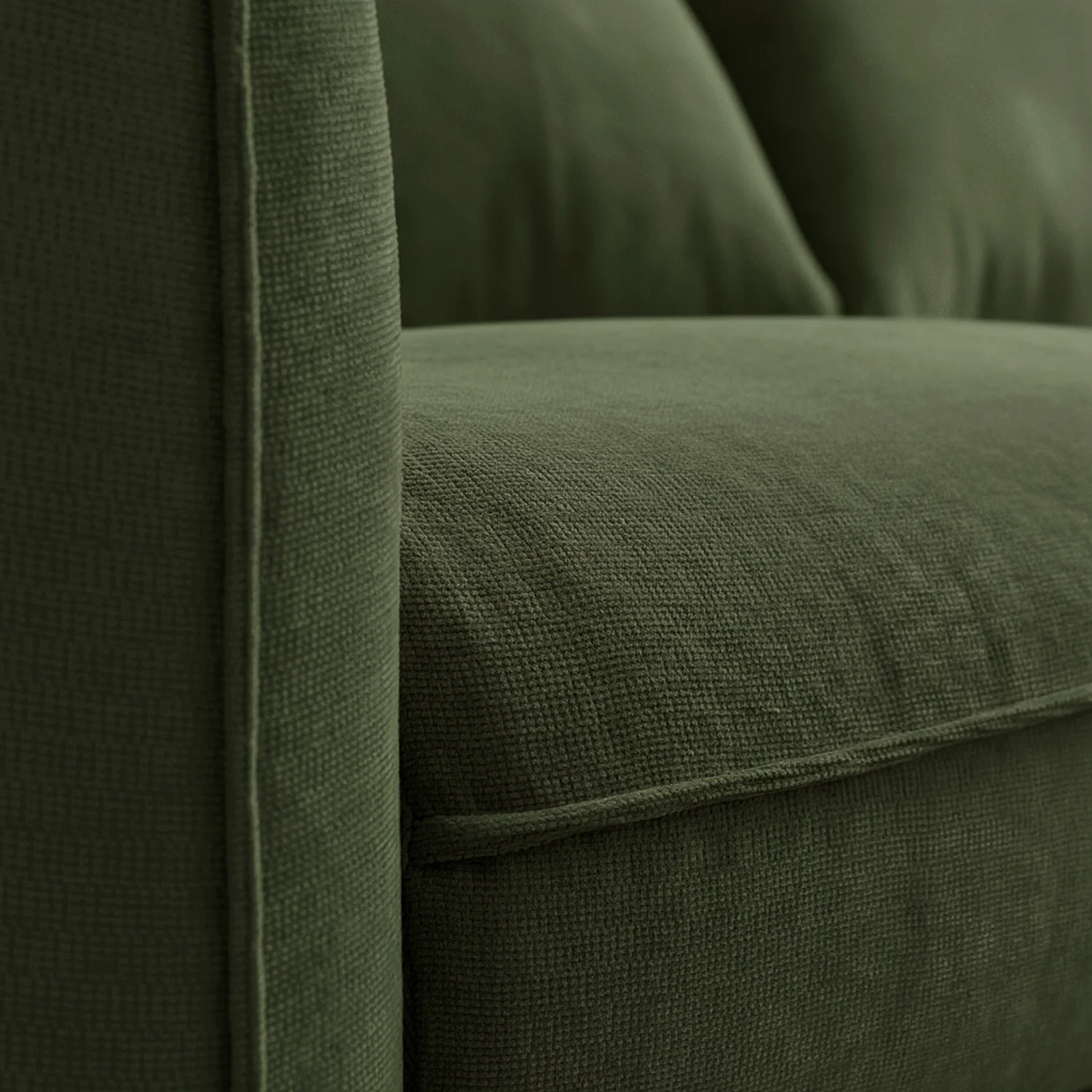 Canapé convertible 2 places - Couchage 140 cm - Matelas 16 cm - Tissu Norcia Vert kaki - 2