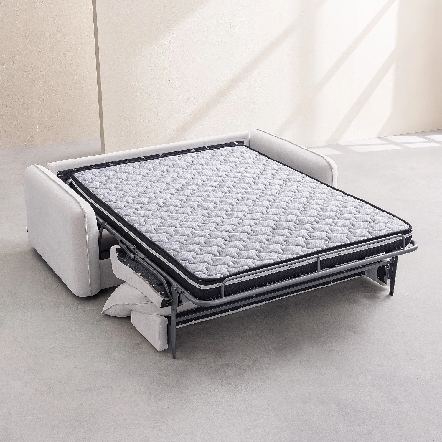 Canapé convertible 2 places - Couchage 140 cm - Matelas 16 cm - Tissu Norcia Vert kaki - 3