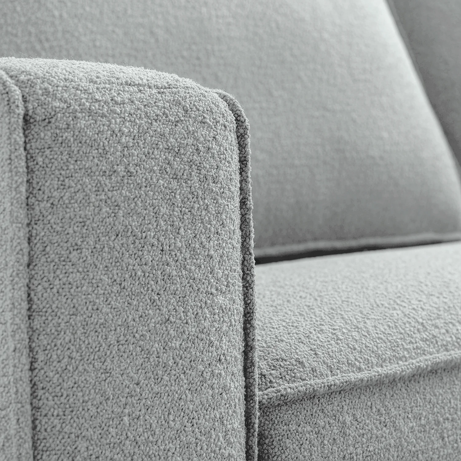 Canapé convertible 2 places - Couchage 140 cm - Matelas 13 cm - Tissu Tolfa Gris argent - 2