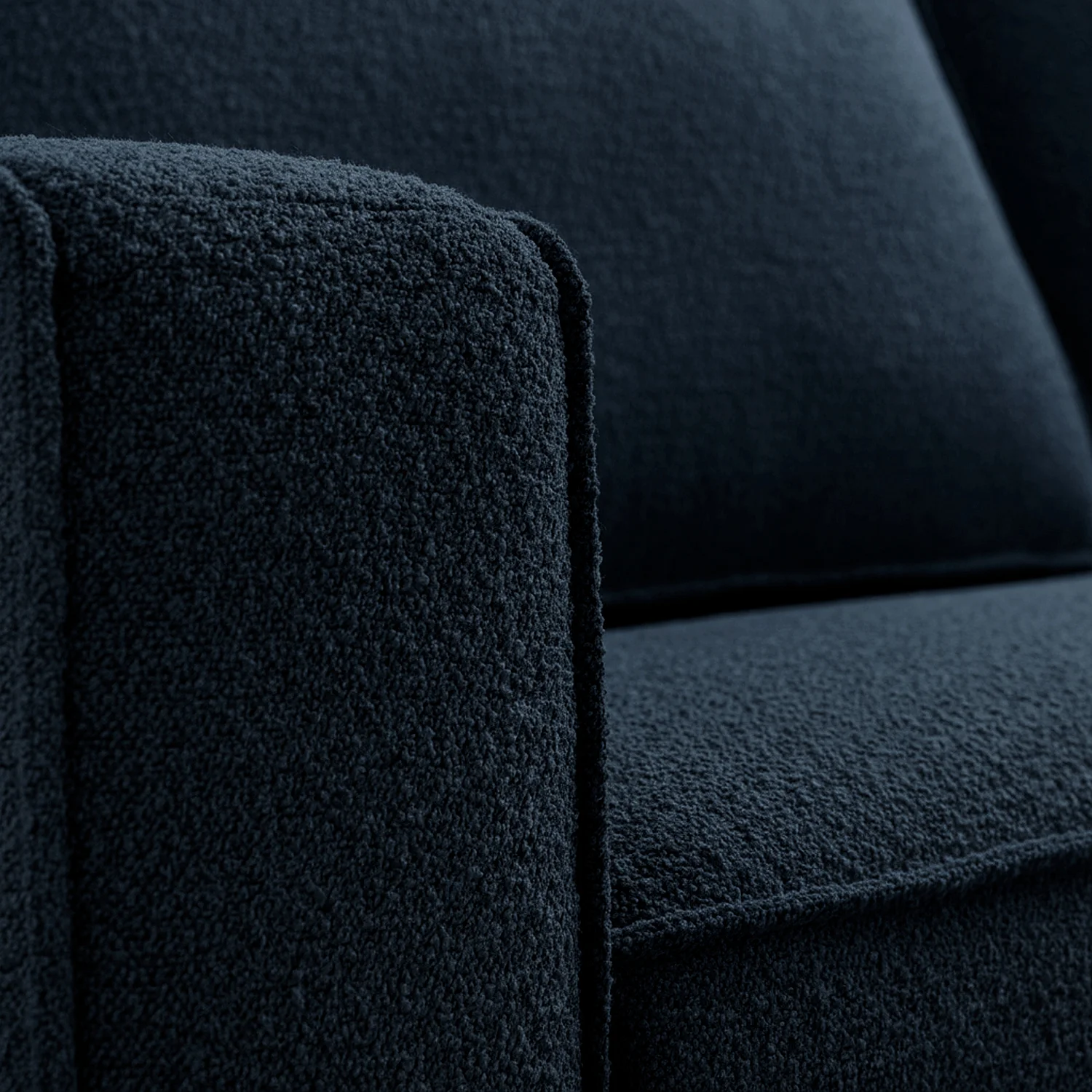 Canapé convertible 2 places - Couchage 140 cm - Matelas 13 cm - Tissu Tolfa Bleu marine - 2