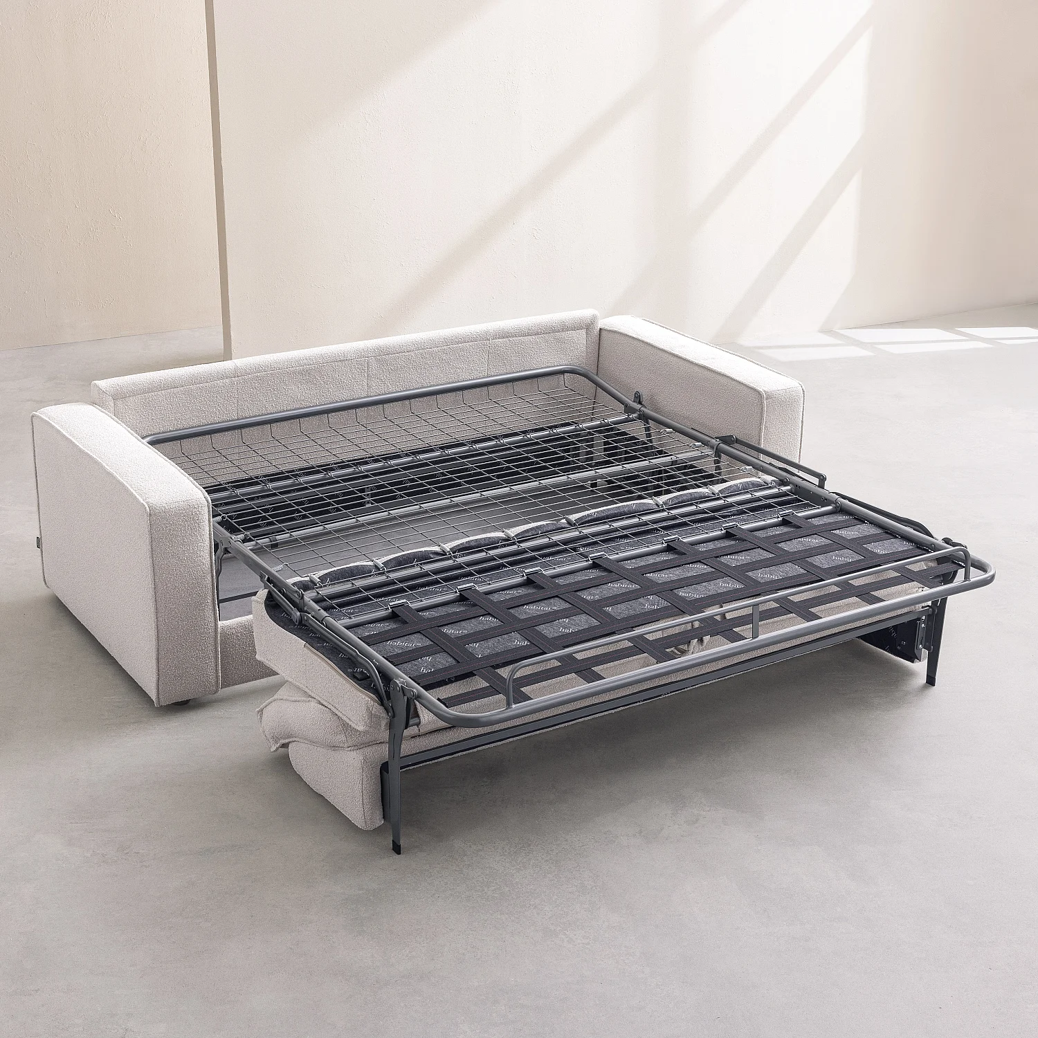 Canapé convertible 2 places - Couchage 140 cm - Matelas 13 cm - Tissu Tolfa Vert kaki - 7