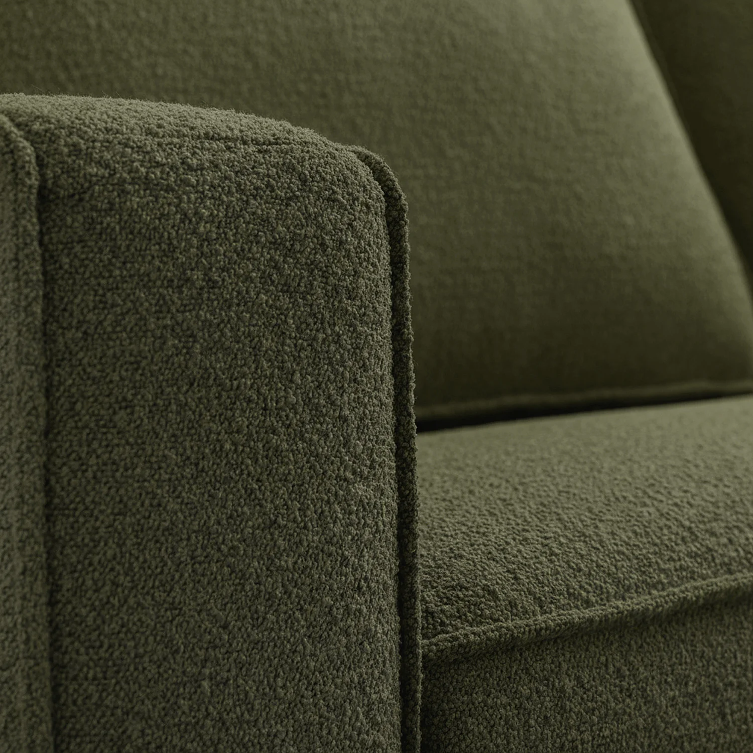 Canapé convertible 2 places - Couchage 140 cm - Matelas 16 cm - Tissu Tolfa Vert kaki - 2