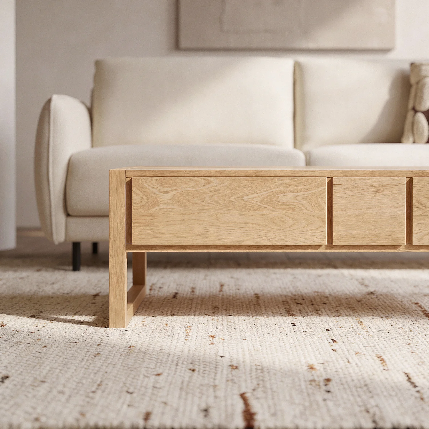 Tavolino da caffè in rovere con 6 cassetti - Naturale - Design by Bethan Gray - 5