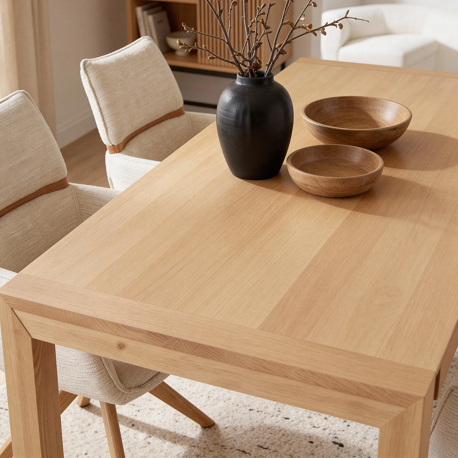 Mesa de sala de jantar em madeira de carvalho - 3