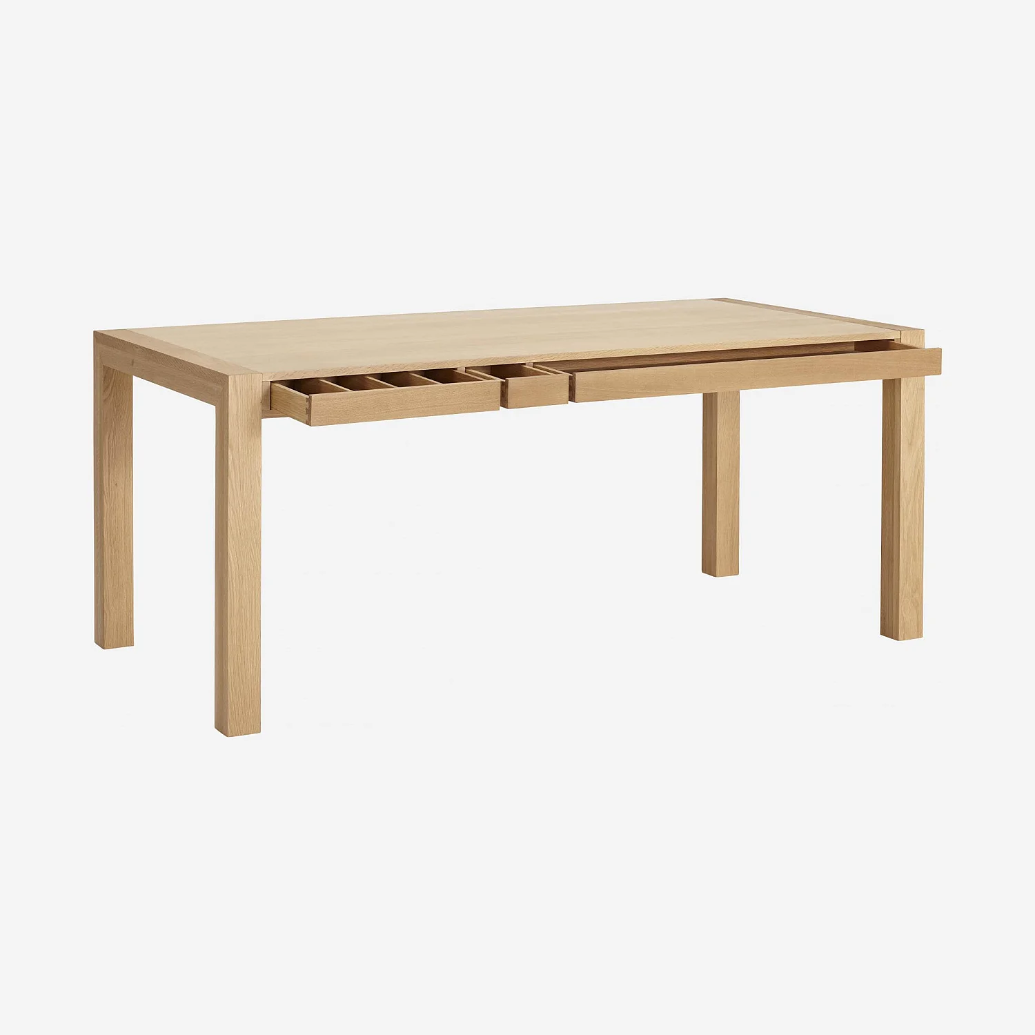 Table rectangulaire 6 tiroirs en chêne - Naturel - Design by Bethan Gray - 3