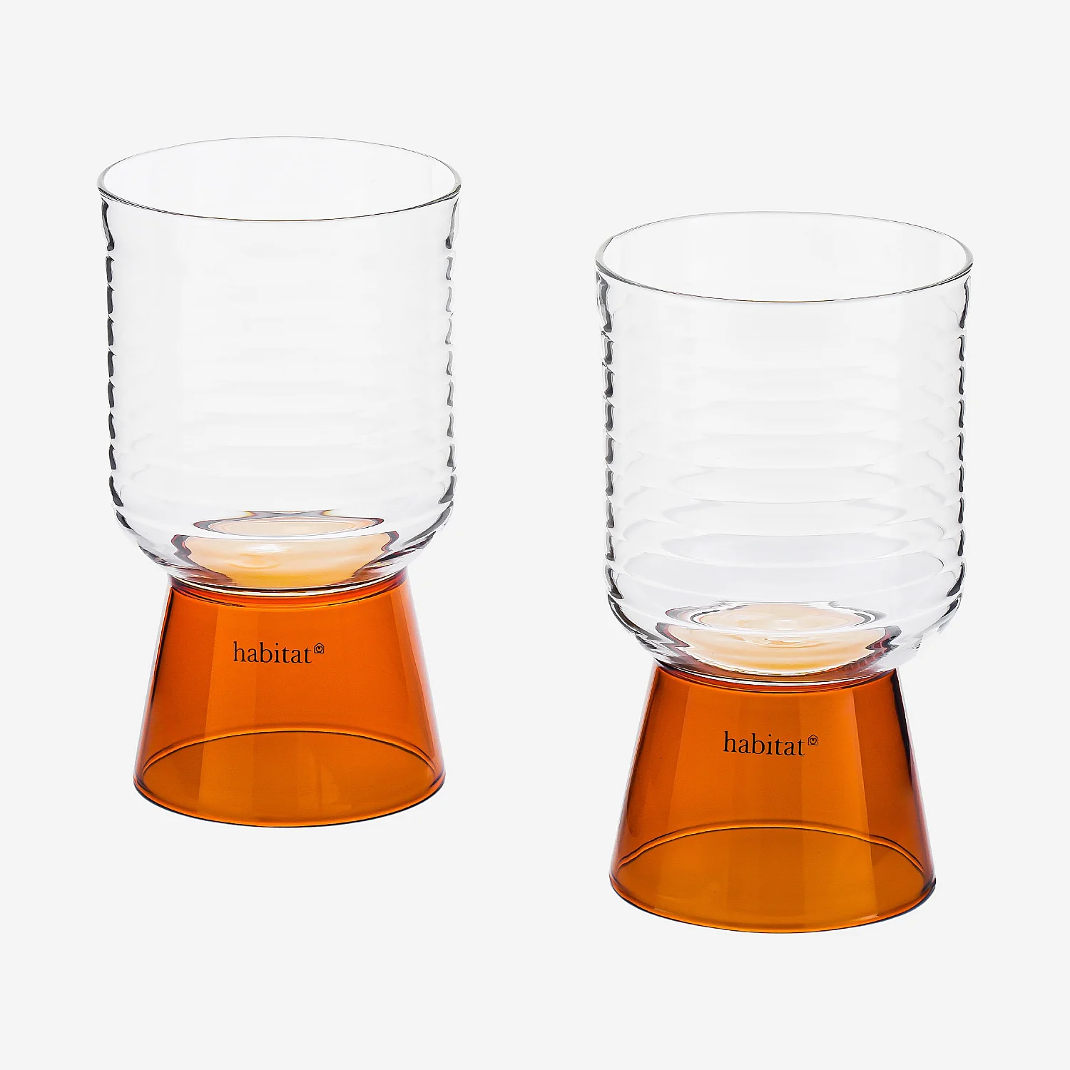 Lot de 2 verres - 35 cl - Orange - 2