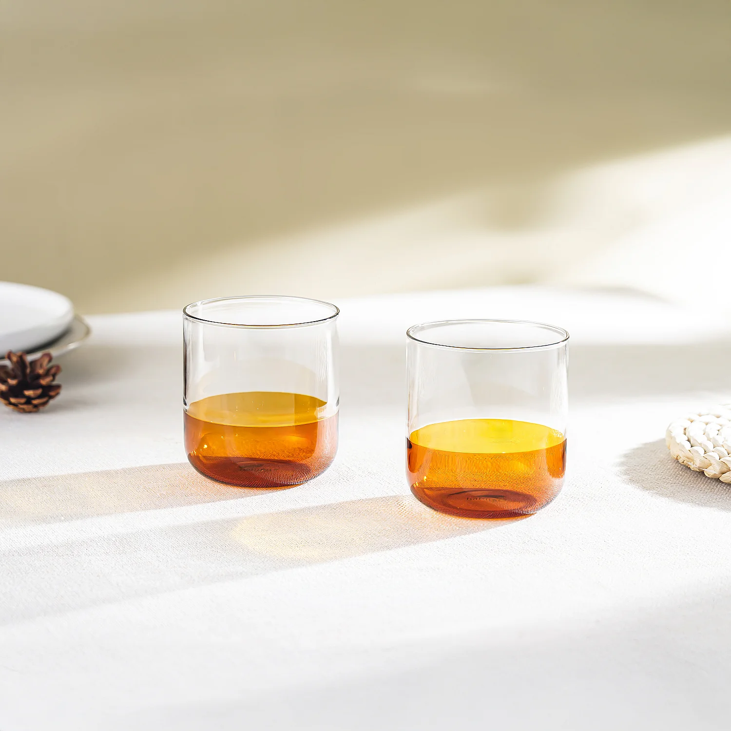 Lot de 2 verres - 34 cl - Orange - 1