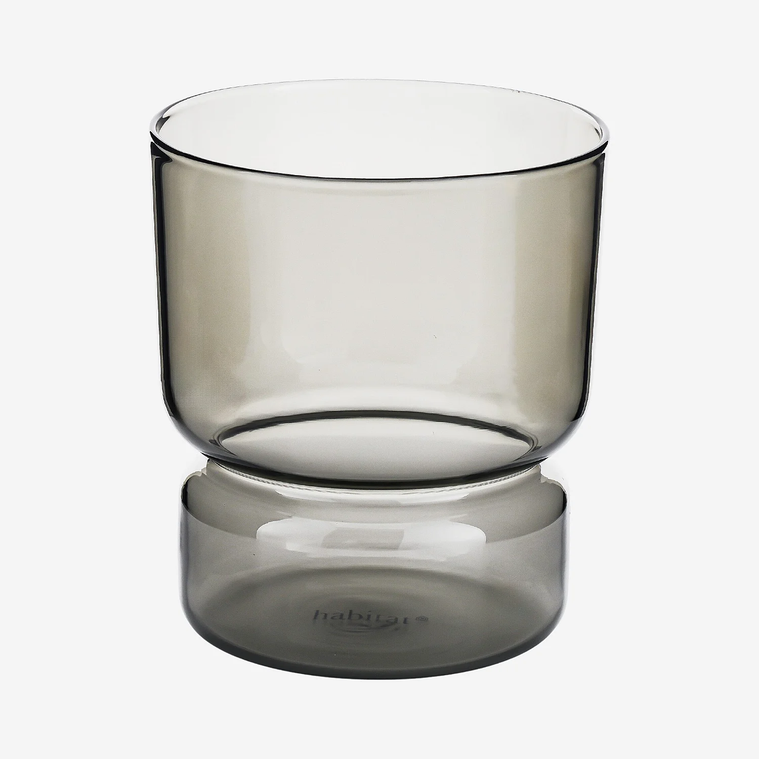 Lot de 2 verres - 30 cl - Gris - 4