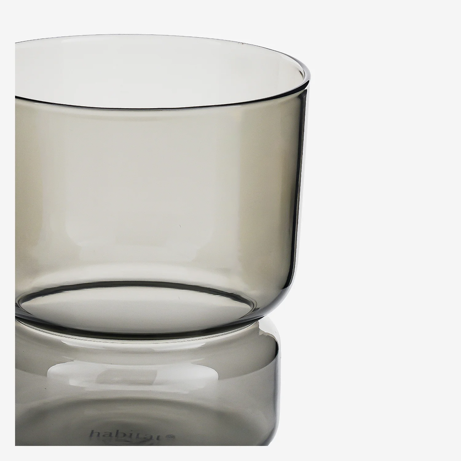 Lot de 2 verres - 30 cl - Gris - 5