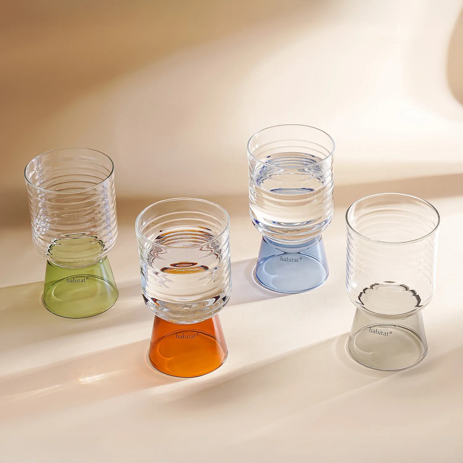 Lot de 2 verres - 35 cl - Bleu - 6