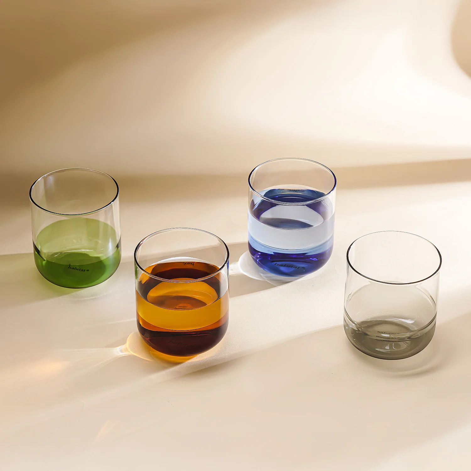 Lot de 2 verres - 34 cl - Bleu - 6