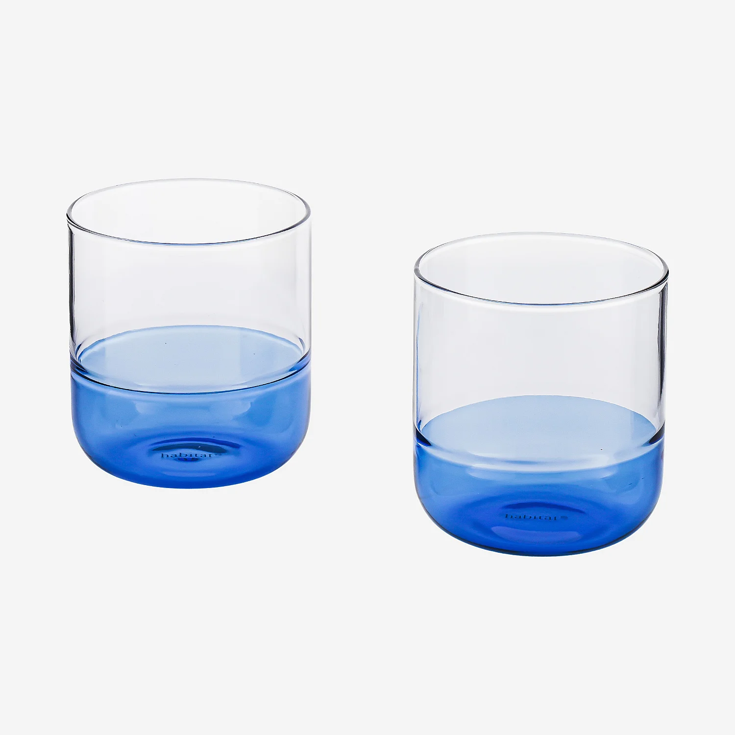 Lot de 2 verres - 34 cl - Bleu - 2