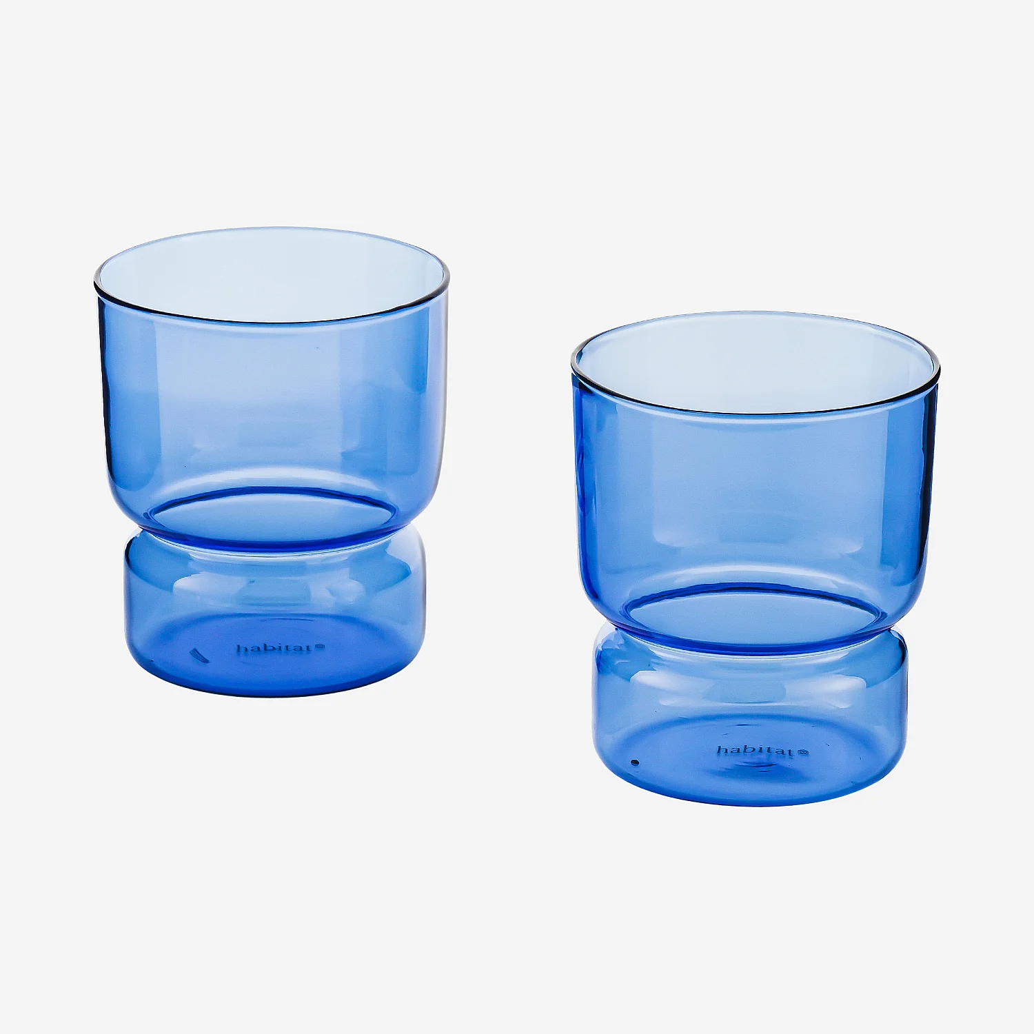 Lot de 2 verres - 30 cl - Bleu - 2