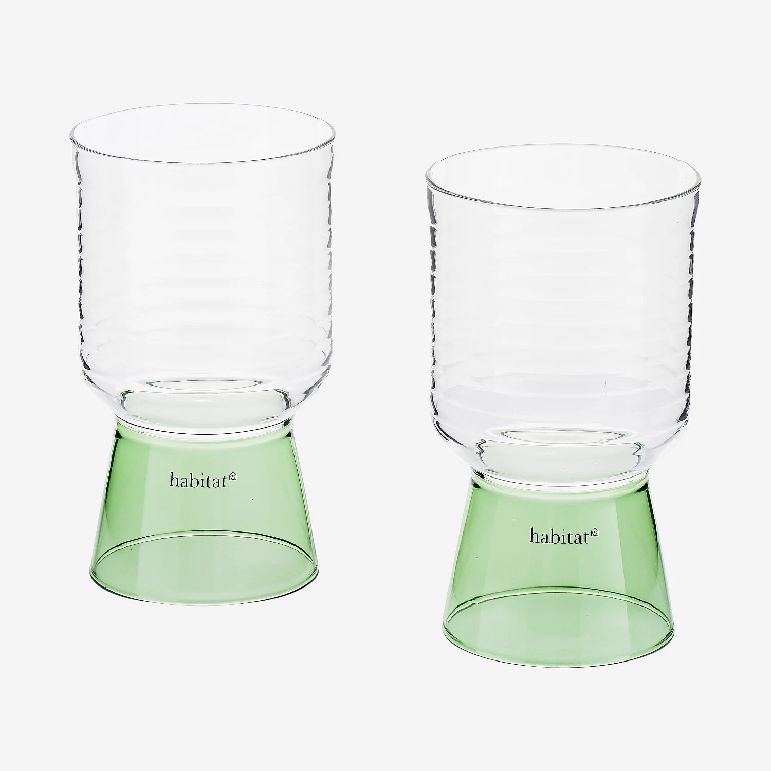 Lot de 2 verres - 35 cl - Vert - 2