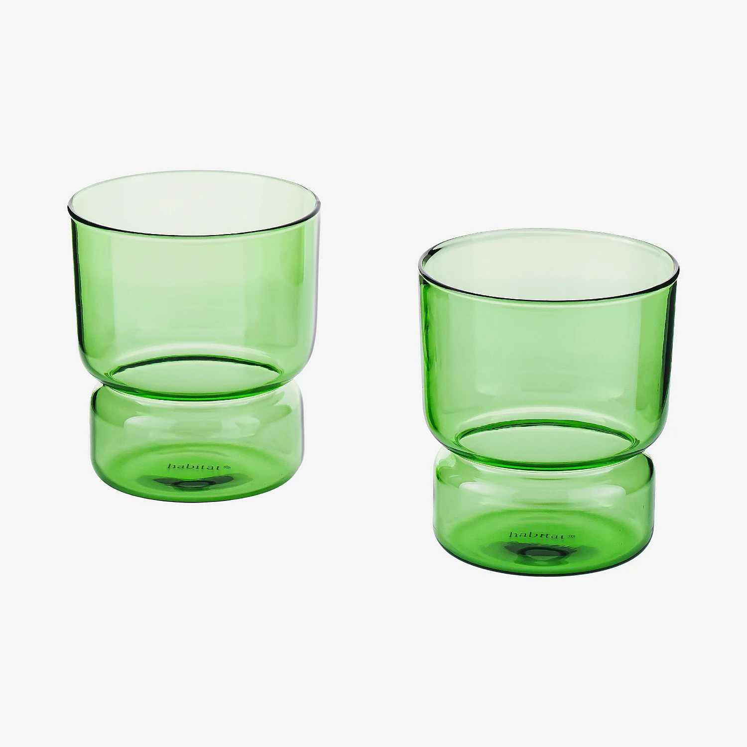 Lot de 2 verres - 30 cl - Vert - 2