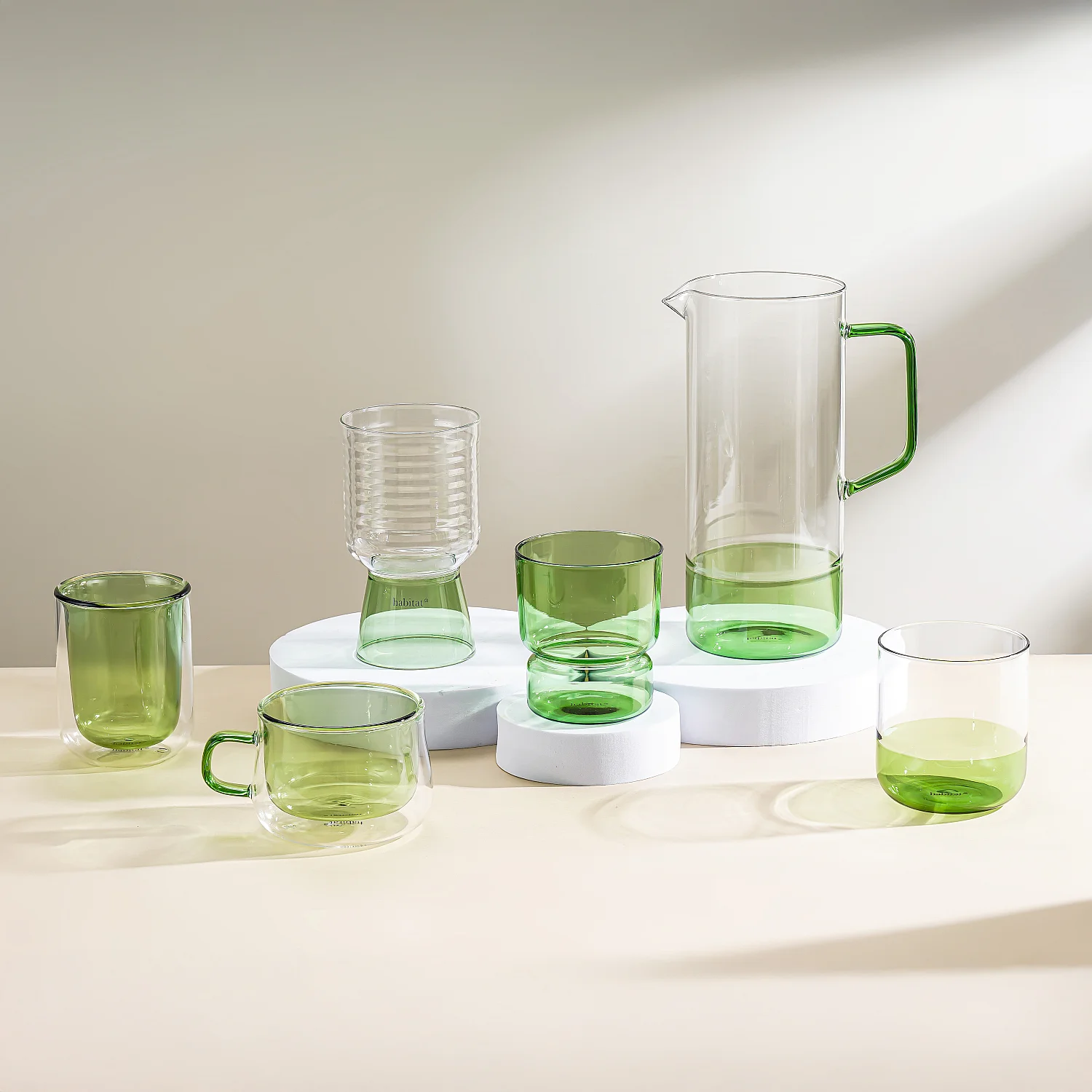 Carafe en verre - 1L - Vert - 1